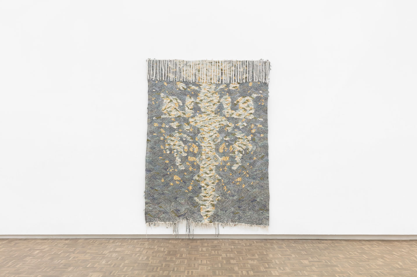 Igshaan Adams, Agter die agter deur (2019) | Beads, fabric, fluff ; 275 x 195 cm