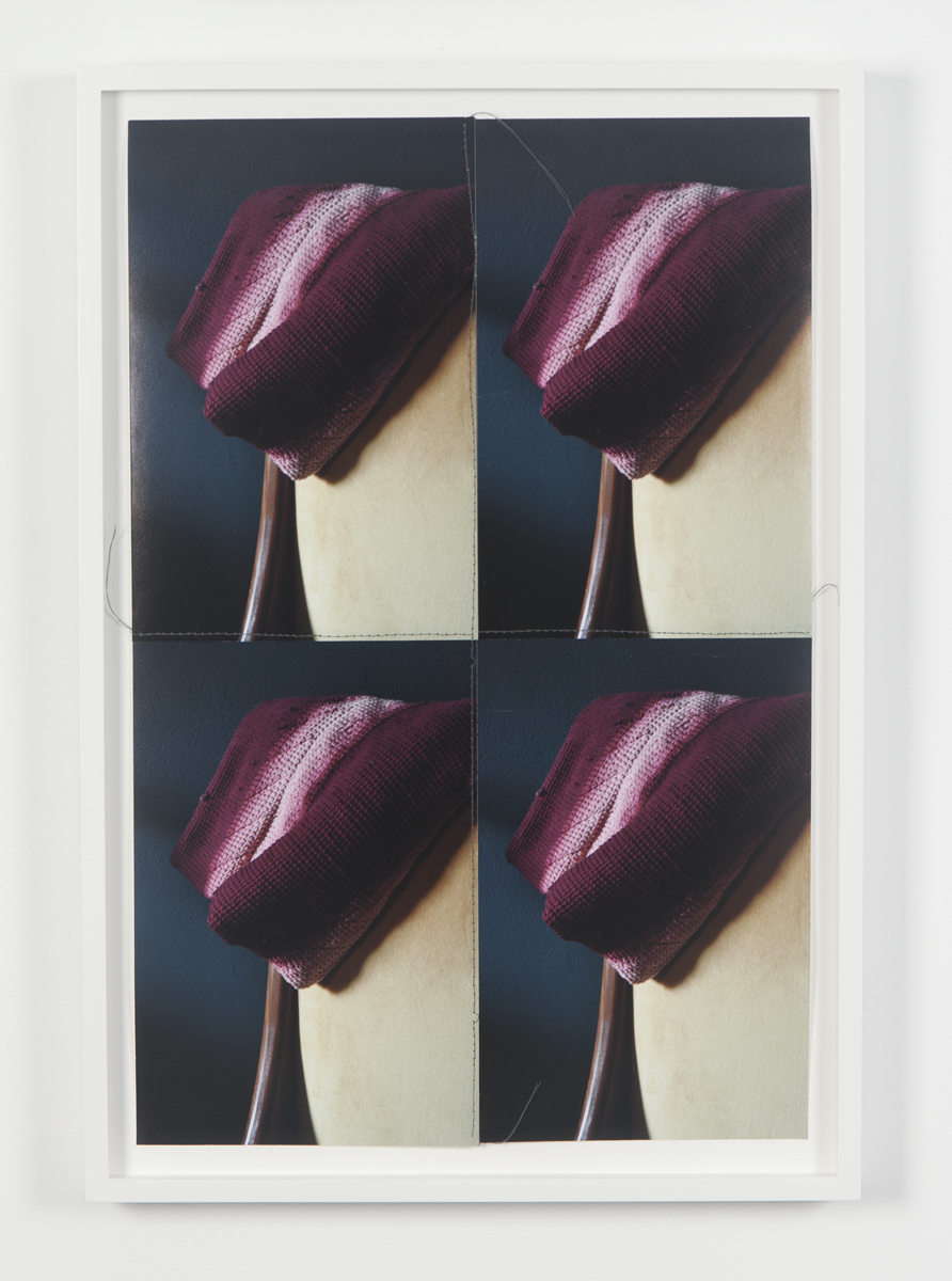 Curve and Loop, 2016, archival pigment prints, thread, 21 3/4 x 14 3/8 inches