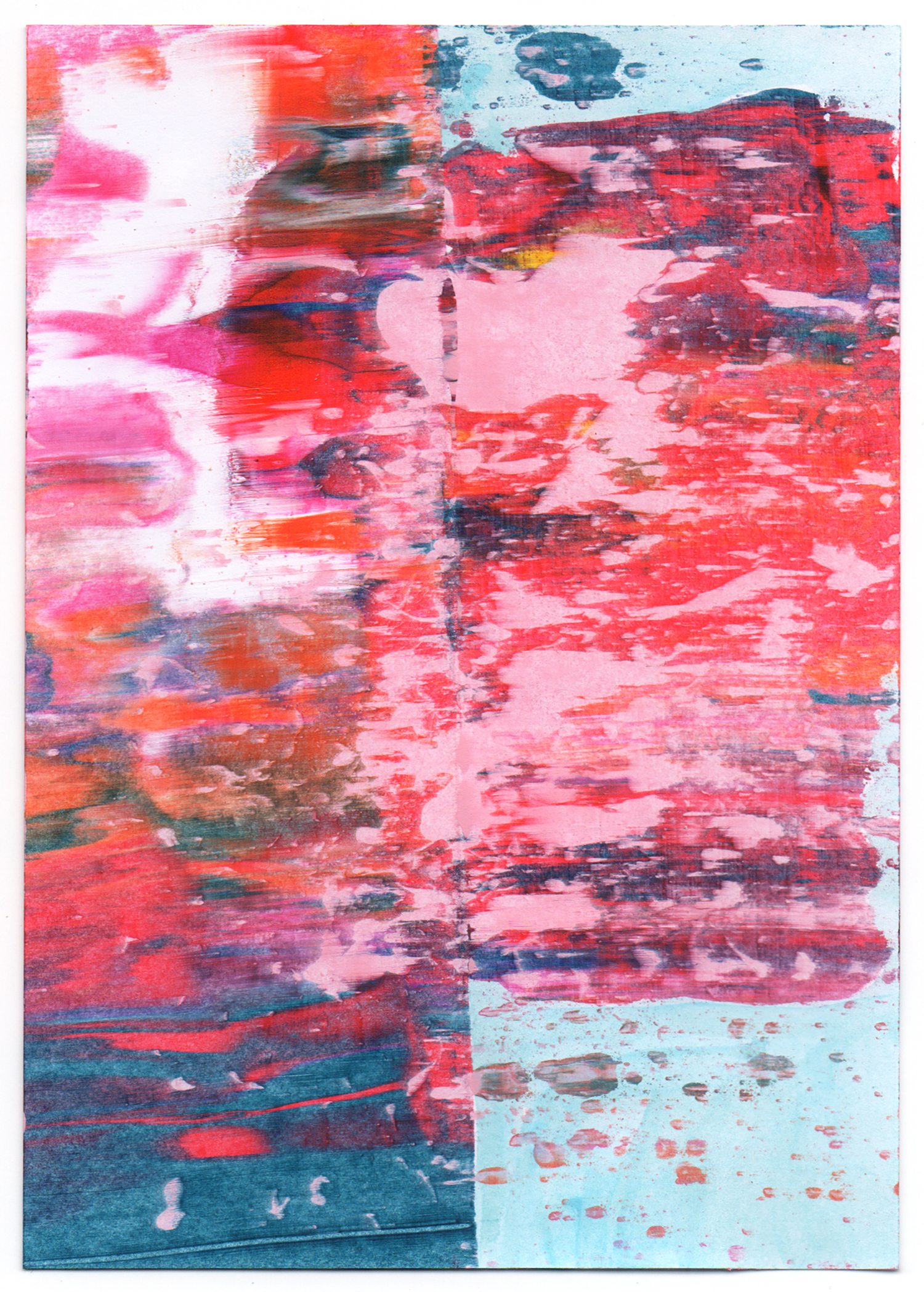 Untitled 414, 2018, Acrylic on paper, 14.8x10.5cm