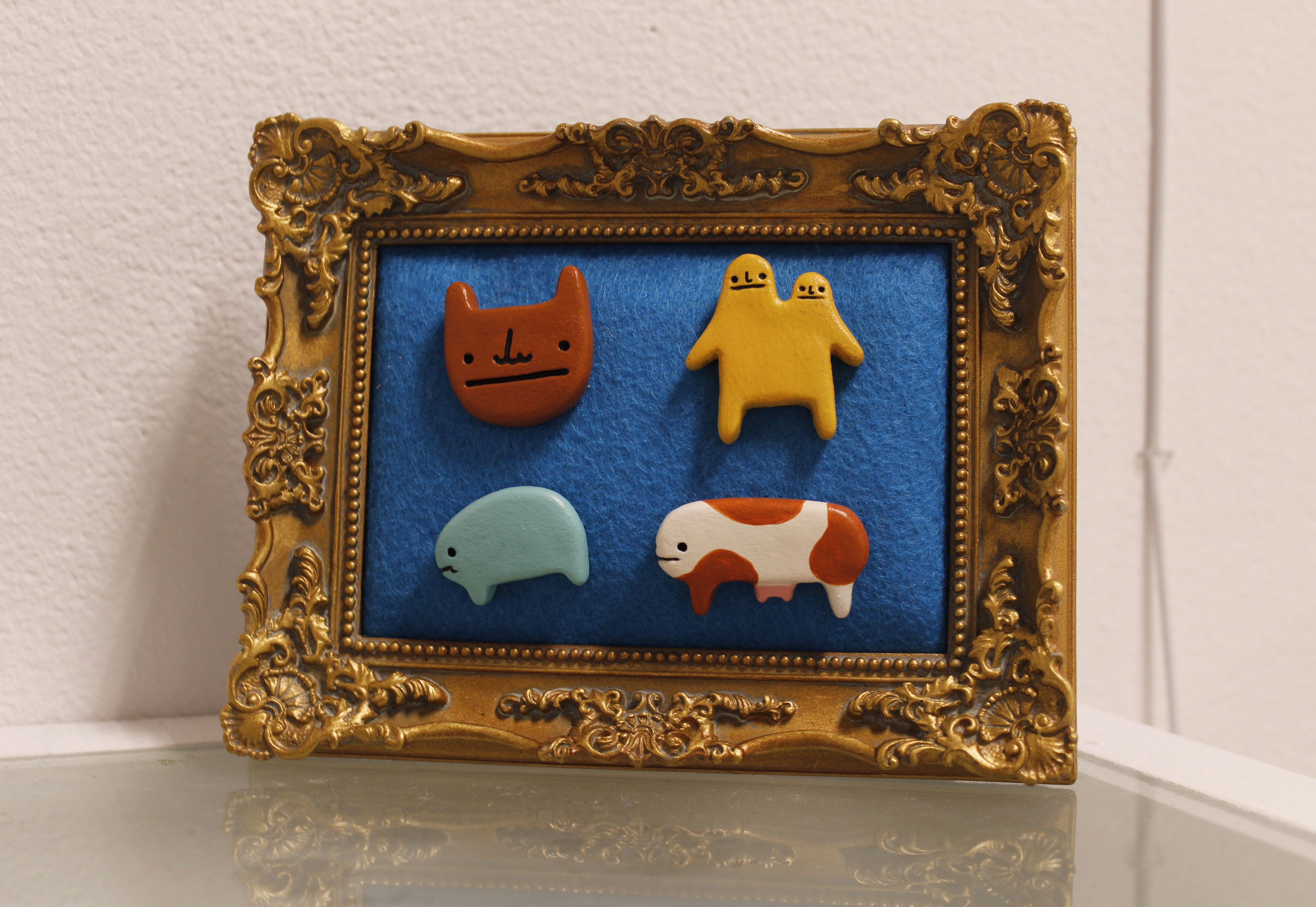 Bloblins Pins, Sculpey & Acrylic Paint, 2” x 1.5”, 2022