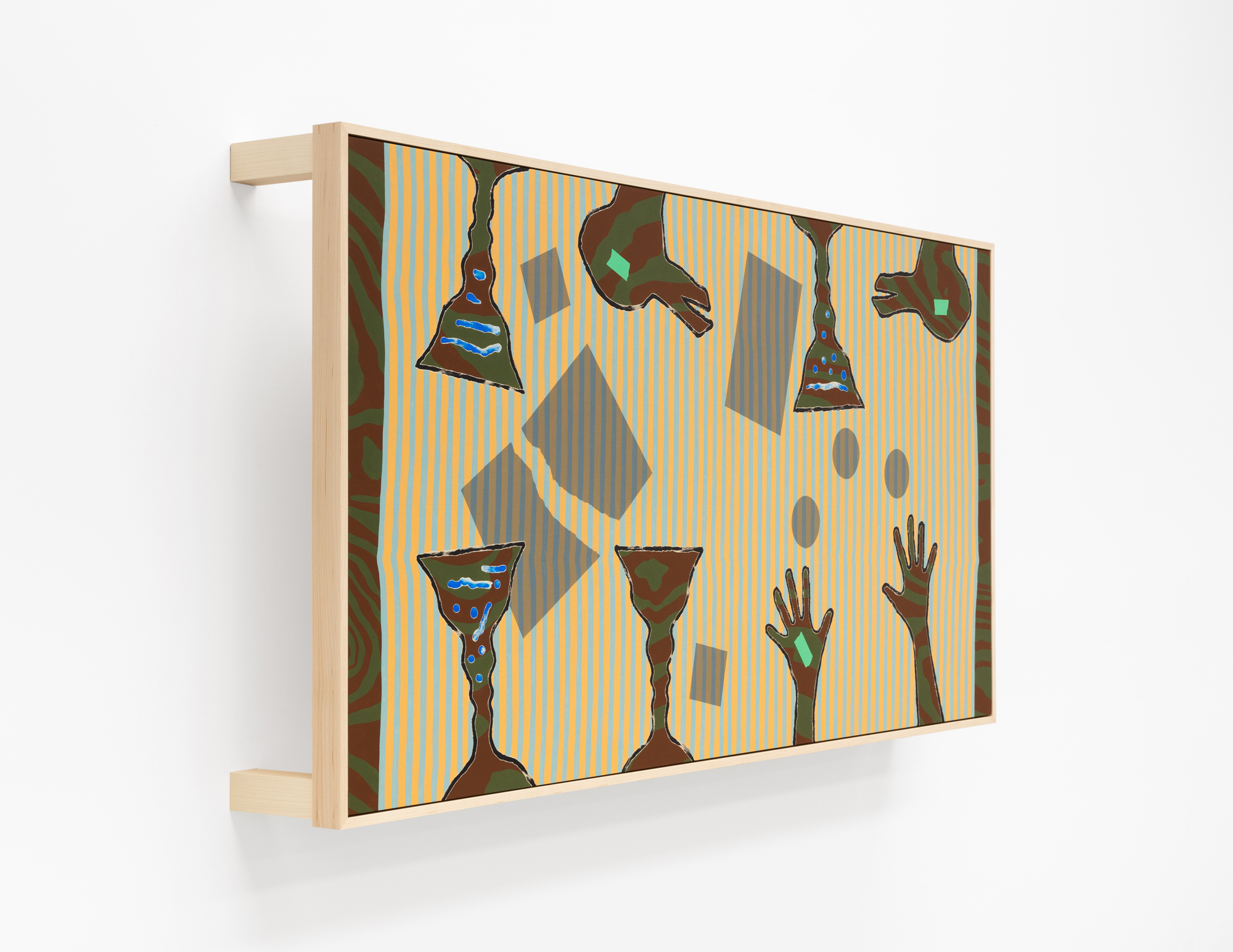 Desk no. 8, 2021, oil on panel, wood frame
