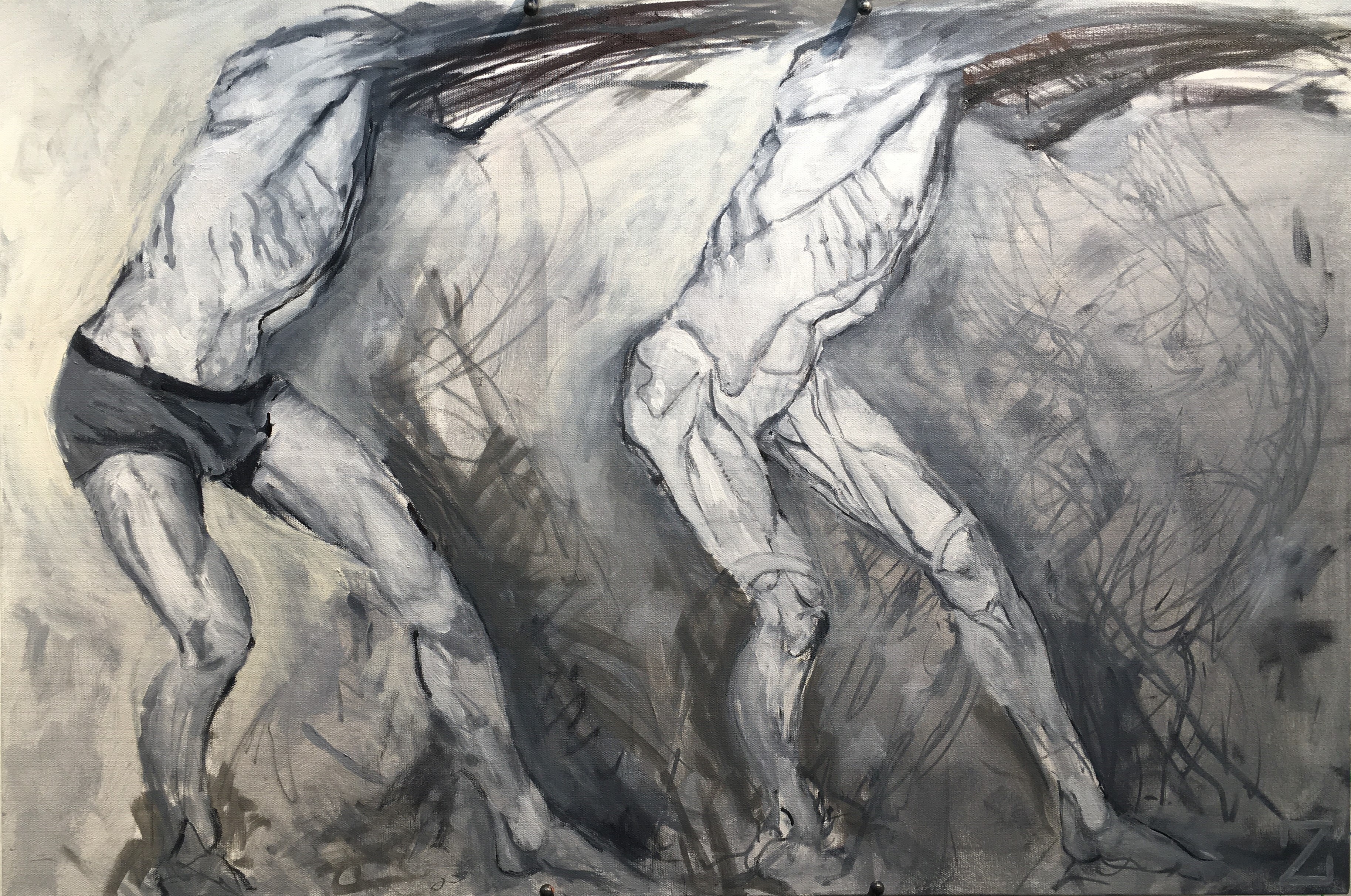 Torsos, acrylic on canvas, 2021