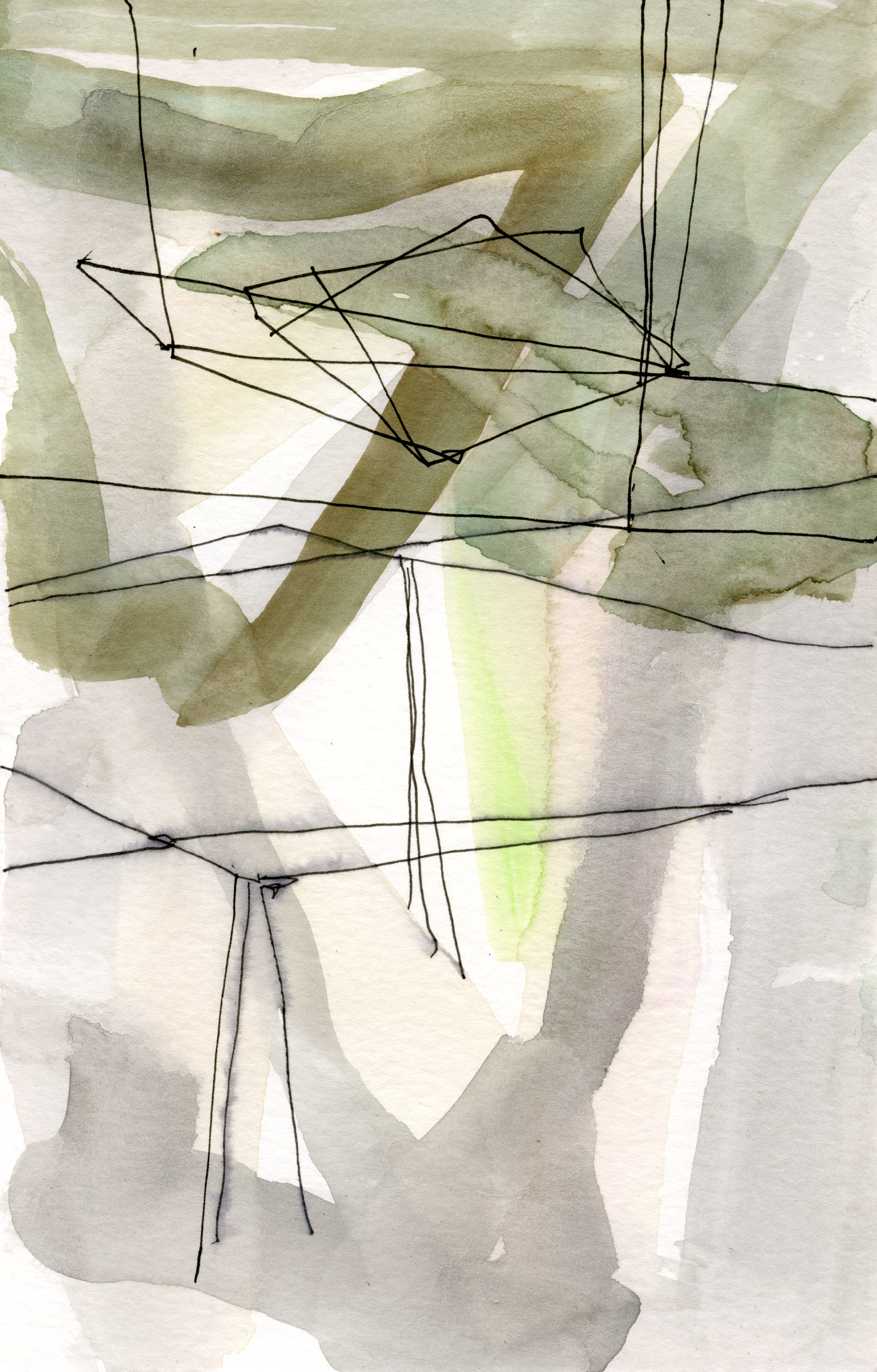 25. 2018, watercolor and ink on paper 8 1/2 x 5 1/2 inches