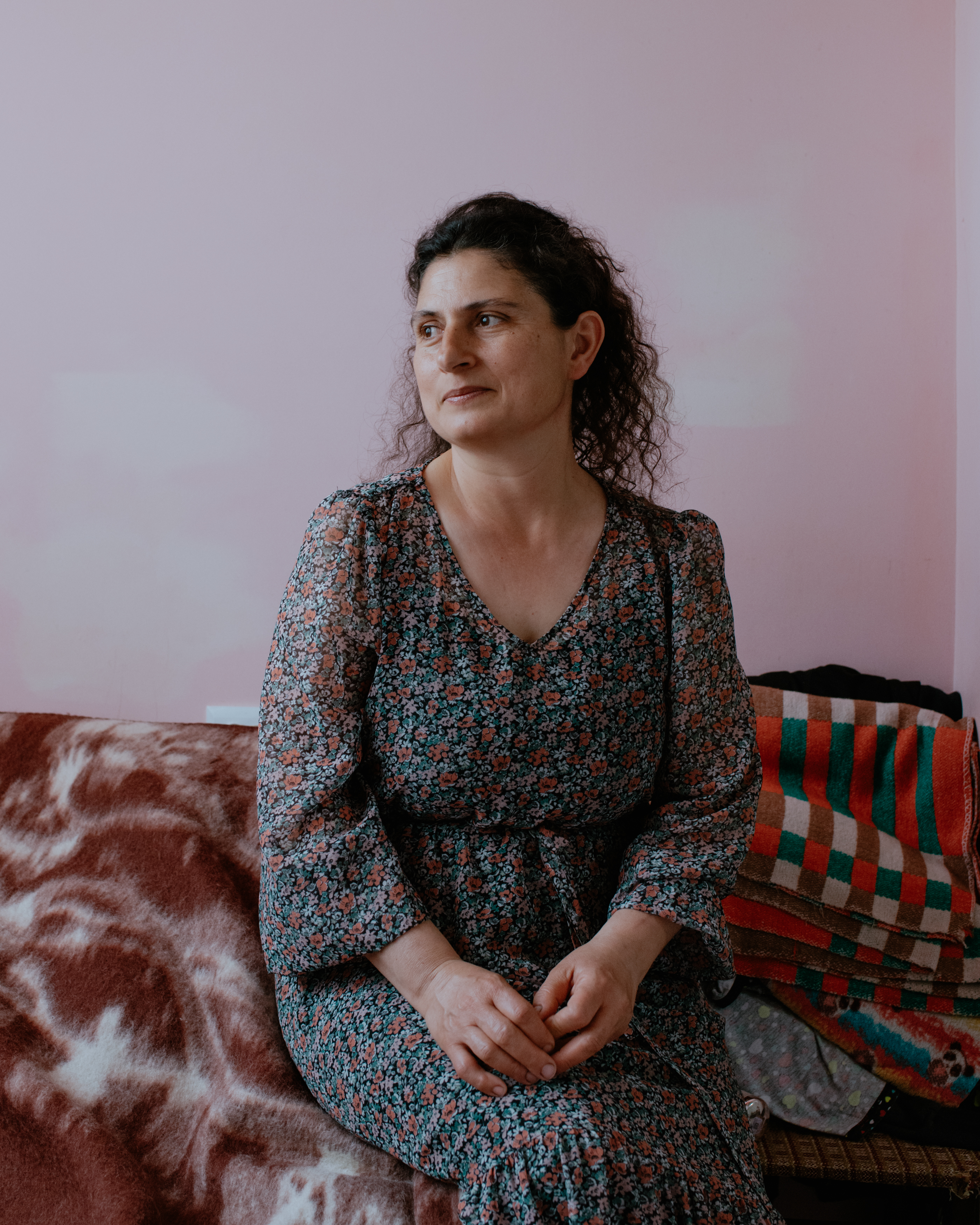 Arevik from the Armavir region in her daughter's apartment in Yerevan.