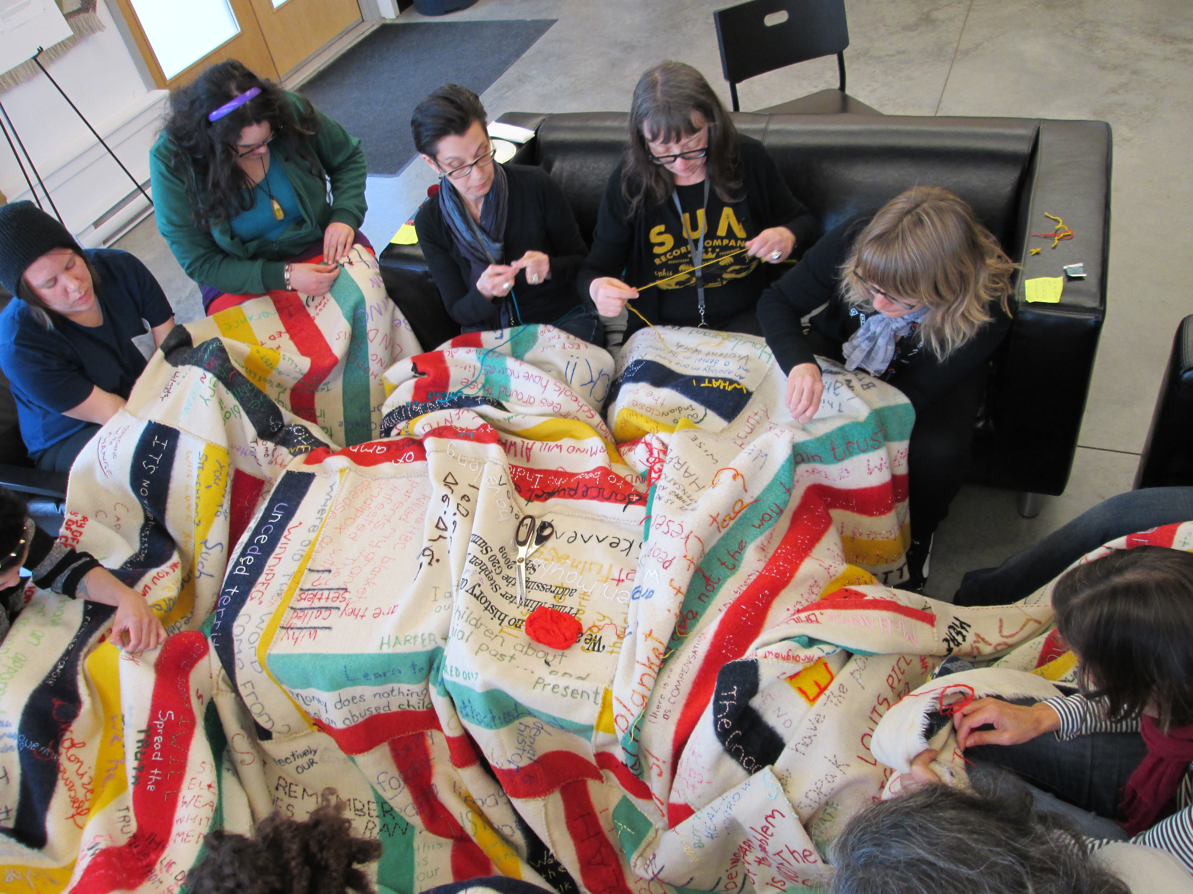 Sewing Action: Emily Carr University Aboriginal Gathering Place, Vancouver BC, 2014