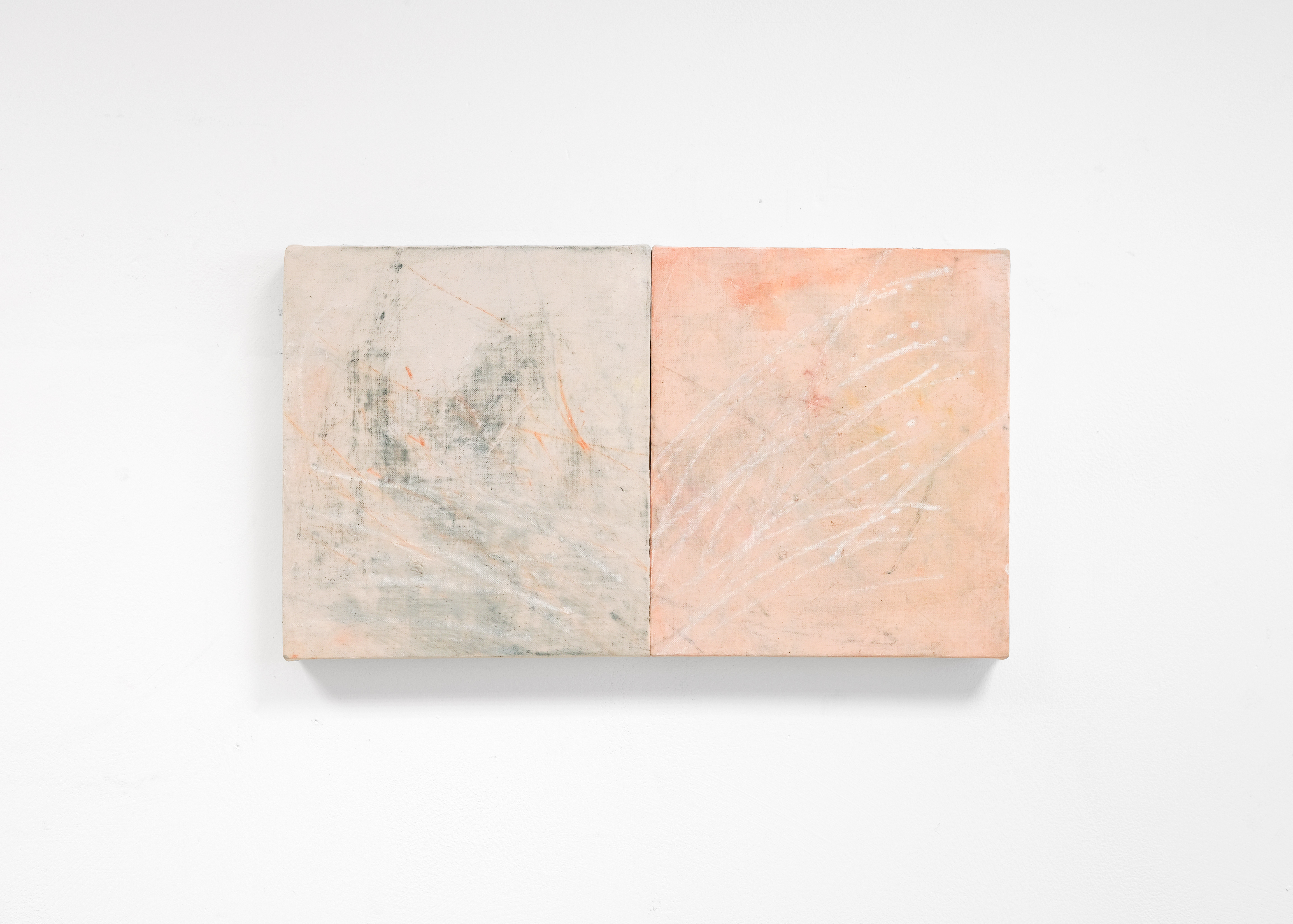 near unison | oil and enamel on ripstop | 25 x 44 cm | £950