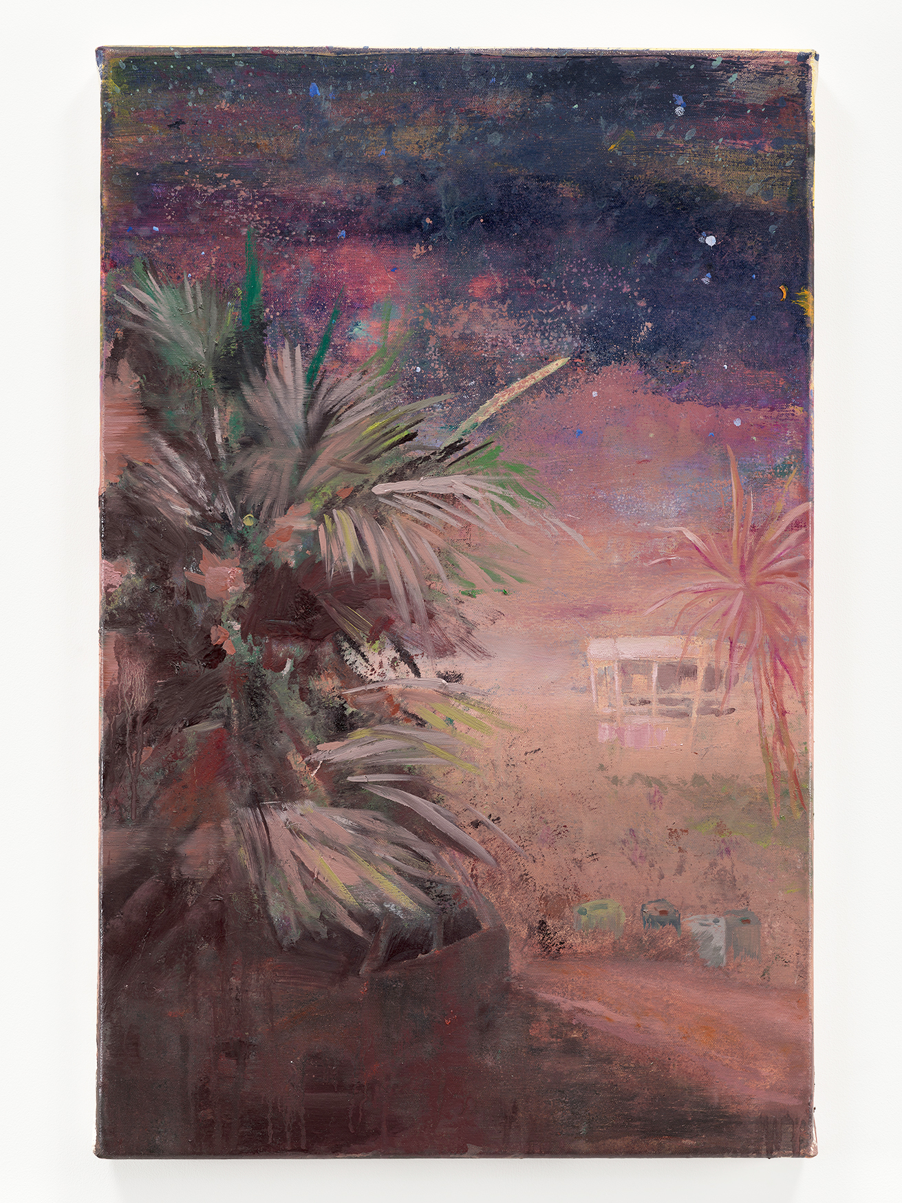 Burnt Car - 70 x 45 cm. oil and acrylic on canvas. 2024 - 11/16