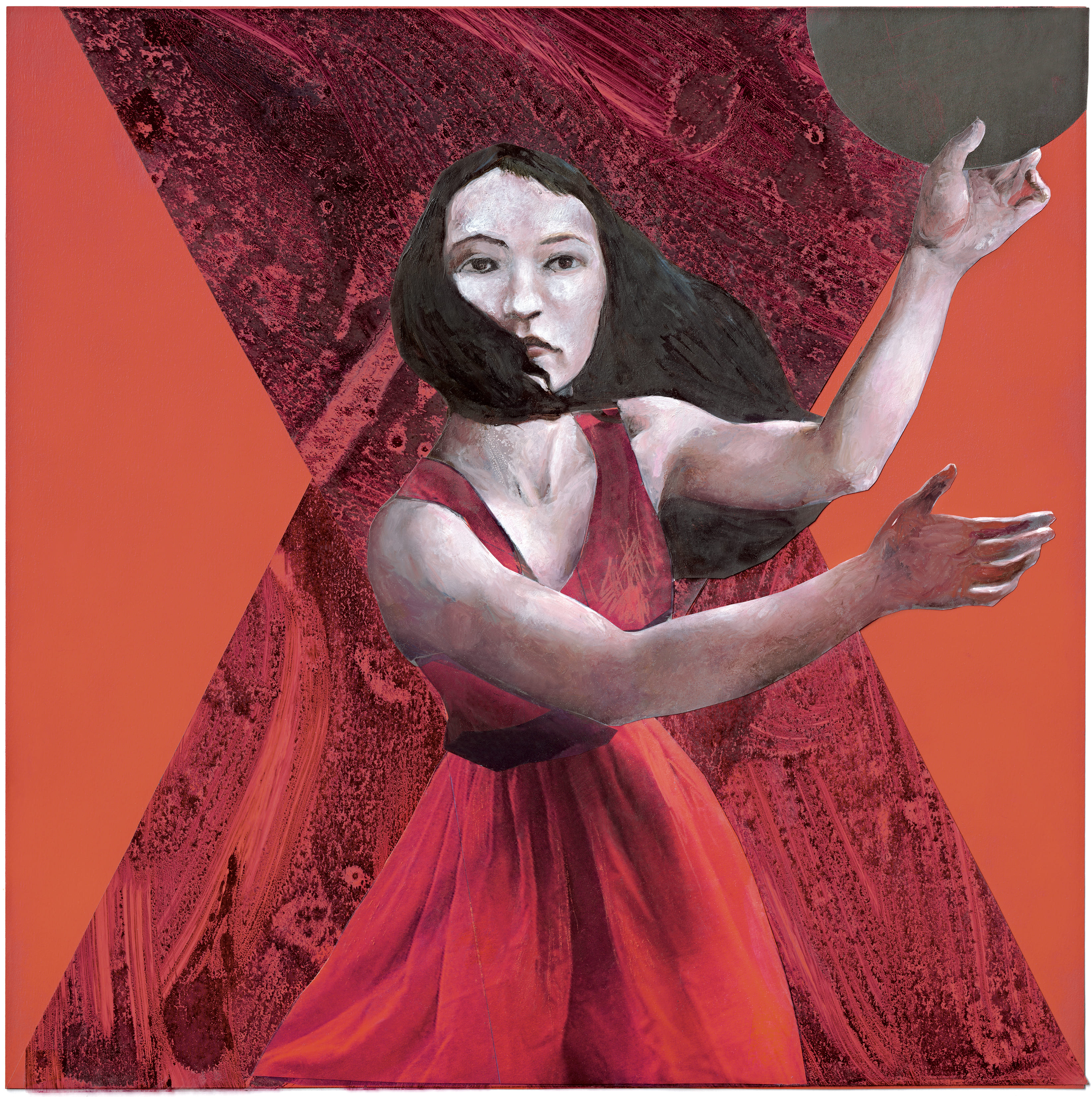 MirijamSerie: The Great Daughters of God/Text: Susanne Breit-Kessler Oil paint on paper, collage with photo material, 50 x 50cmExhibition project at Moulins Cathedral as part of the «&nbsp;Biennale des Illustrateurs&nbsp;», 2015Book publisher: Chrismon, Leipzig, 2018