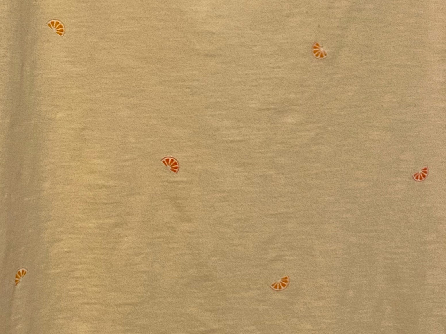 As Sofia integrates into FEAST, the subtle orange-patterned shirt reflects the non-profit's logo.