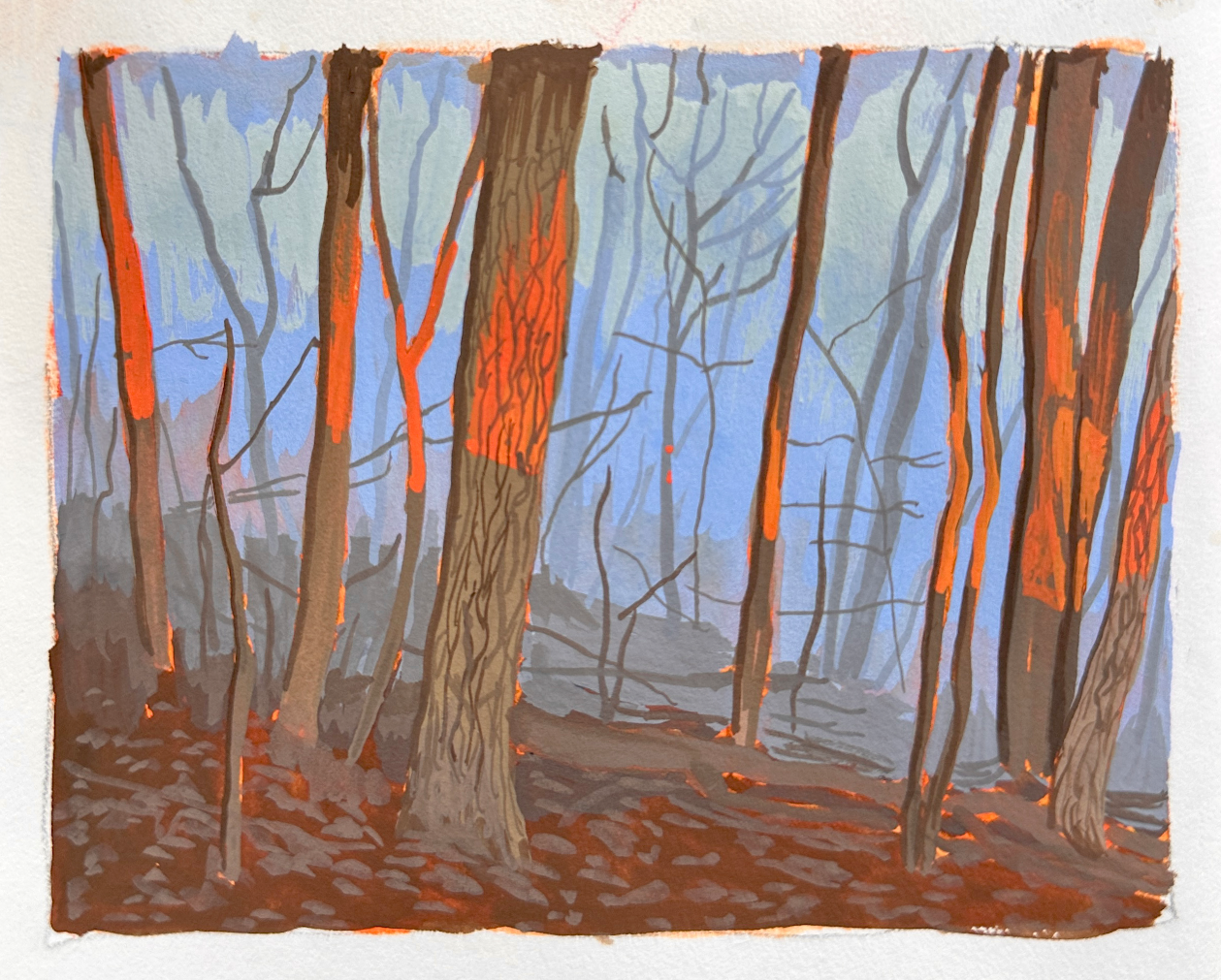 Silence study, 2025, gouache