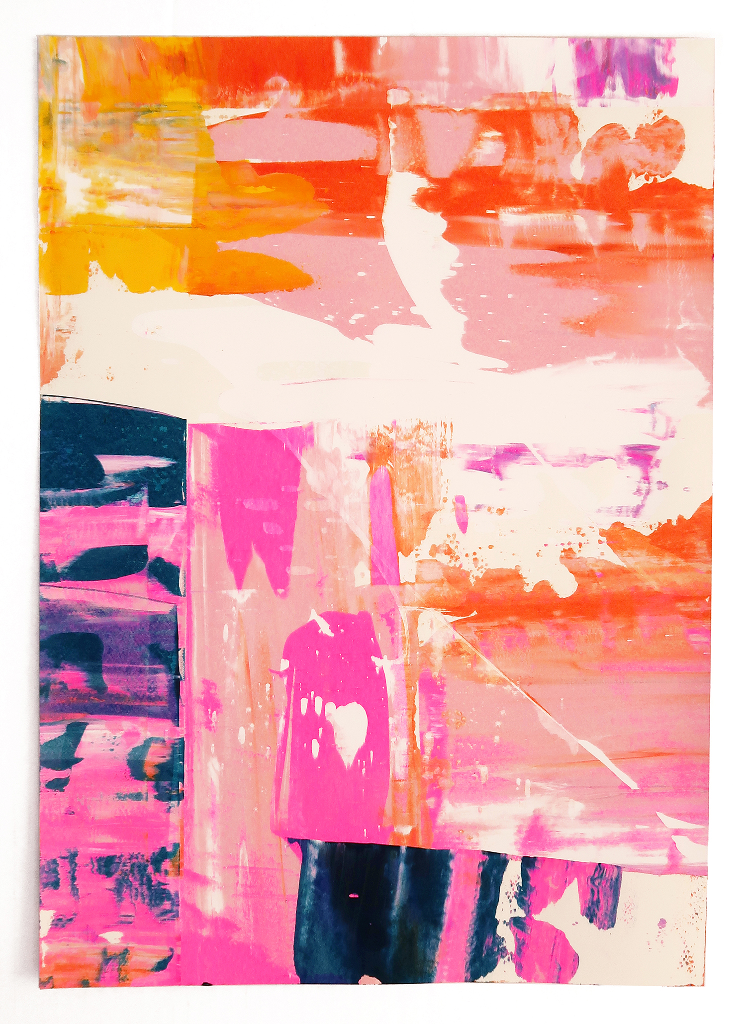 Untitled 391, 2017, Acrylic on paper, 42x29.7cm