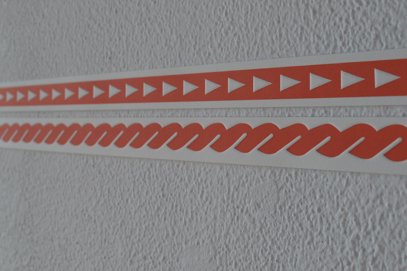 Untitled, 2019, relief print on Somerset White paper, unique prints, 92,50 x 4 cm