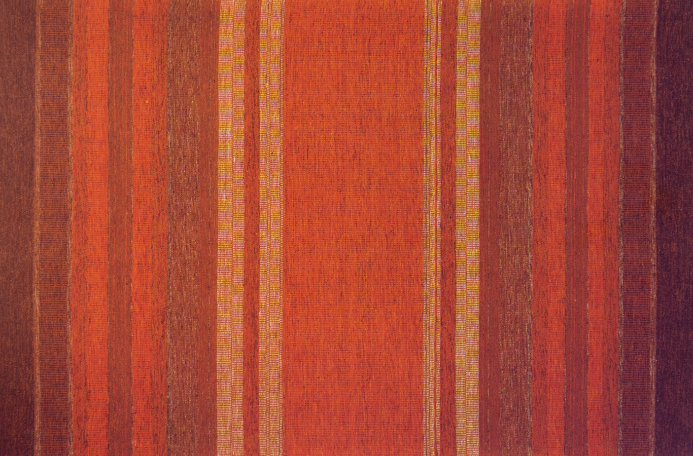 Handwoven wool rug. Serial production. 1980's