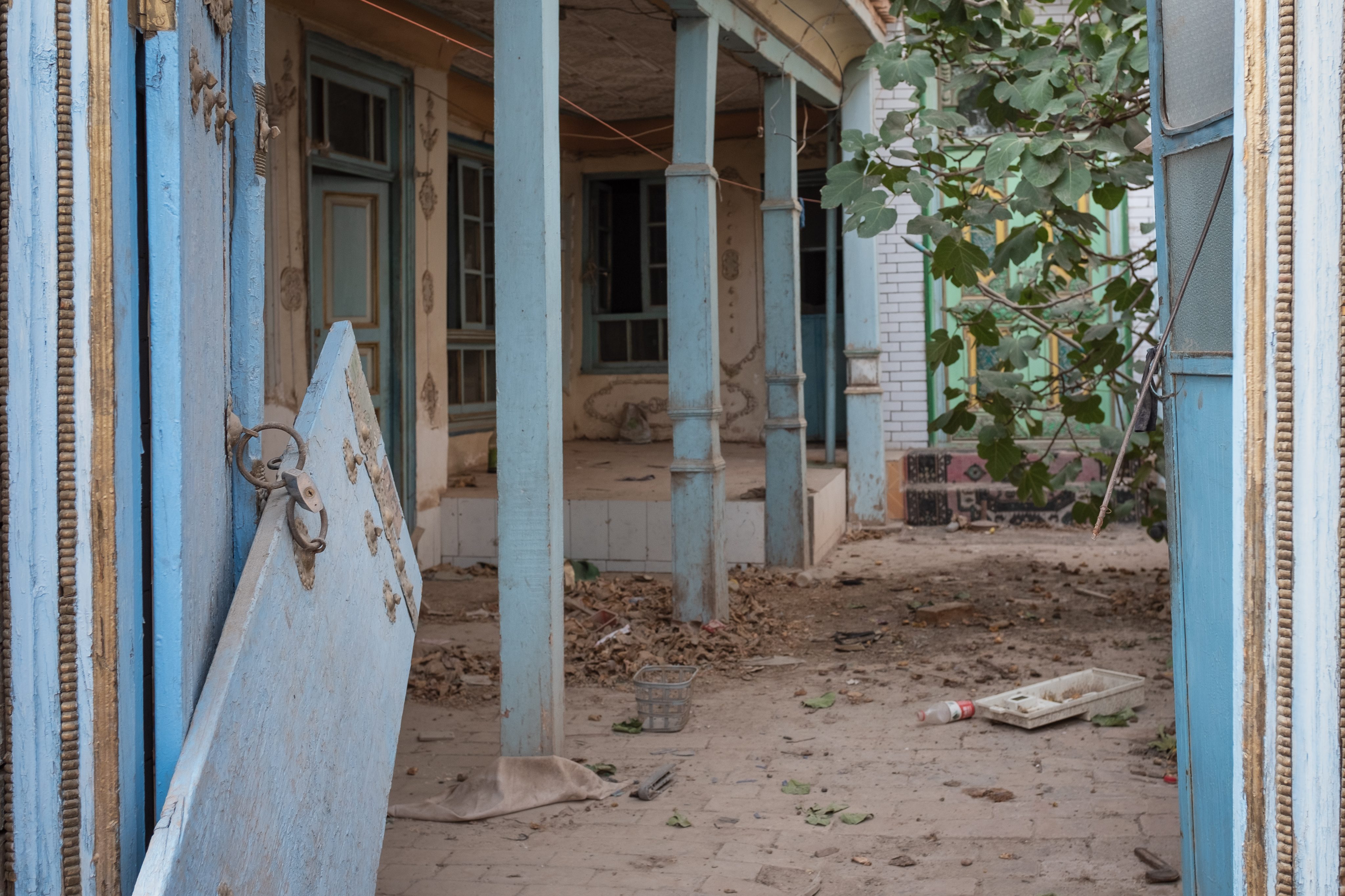 A courtyard in traditional Uygur style.