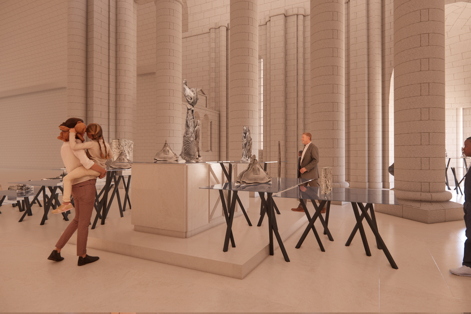 2023/ Proposition sc&eacute;nographique pour l&rsquo;exposition temporelle &laquo;Elevation, Georges Jeanclos&raquo; - Abbaye Royale De Fontevraud 