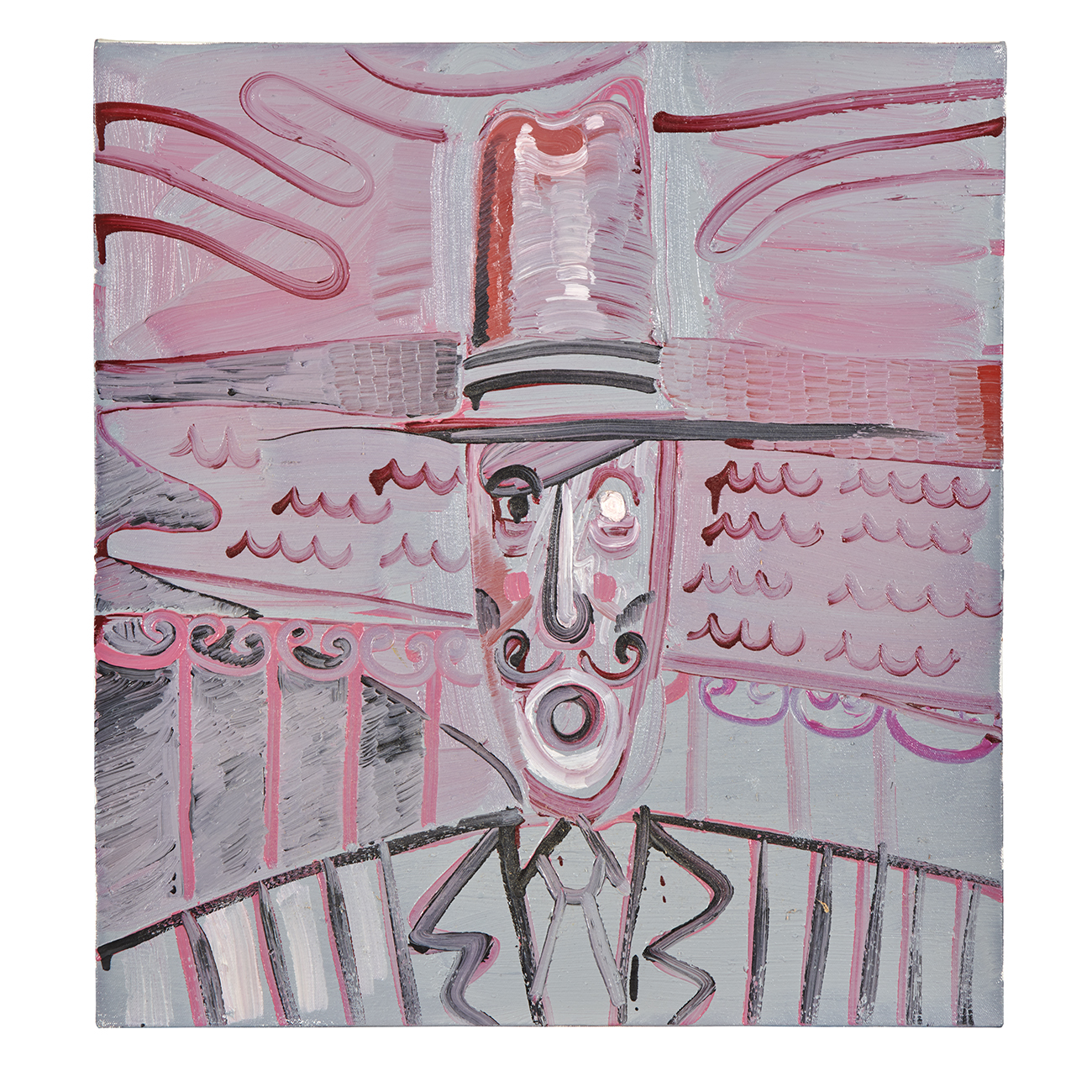 Man with Hat, 201624 x 22 in.Oil on canvas