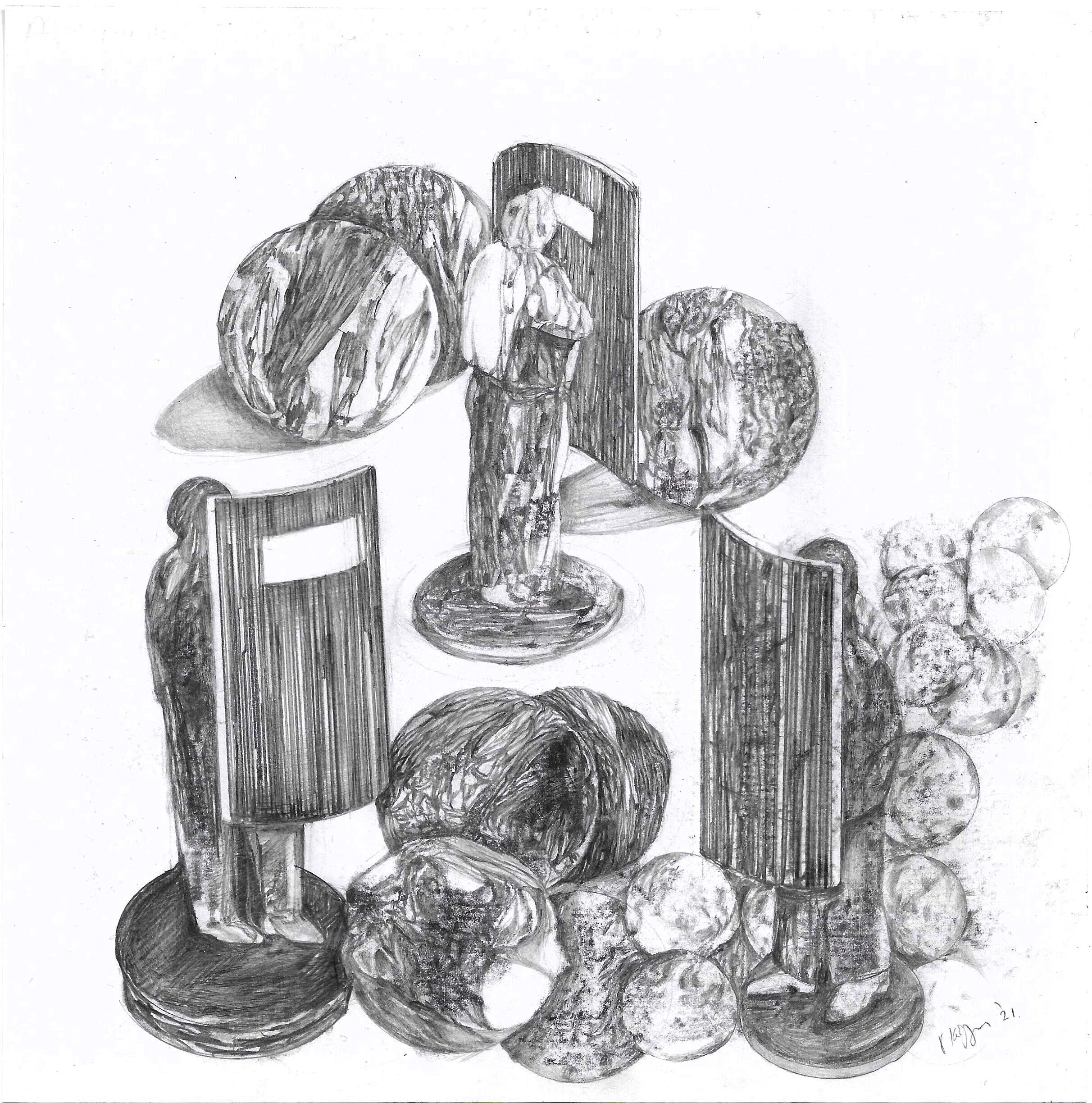 Pencil on paper, 20x20 cm, 2021