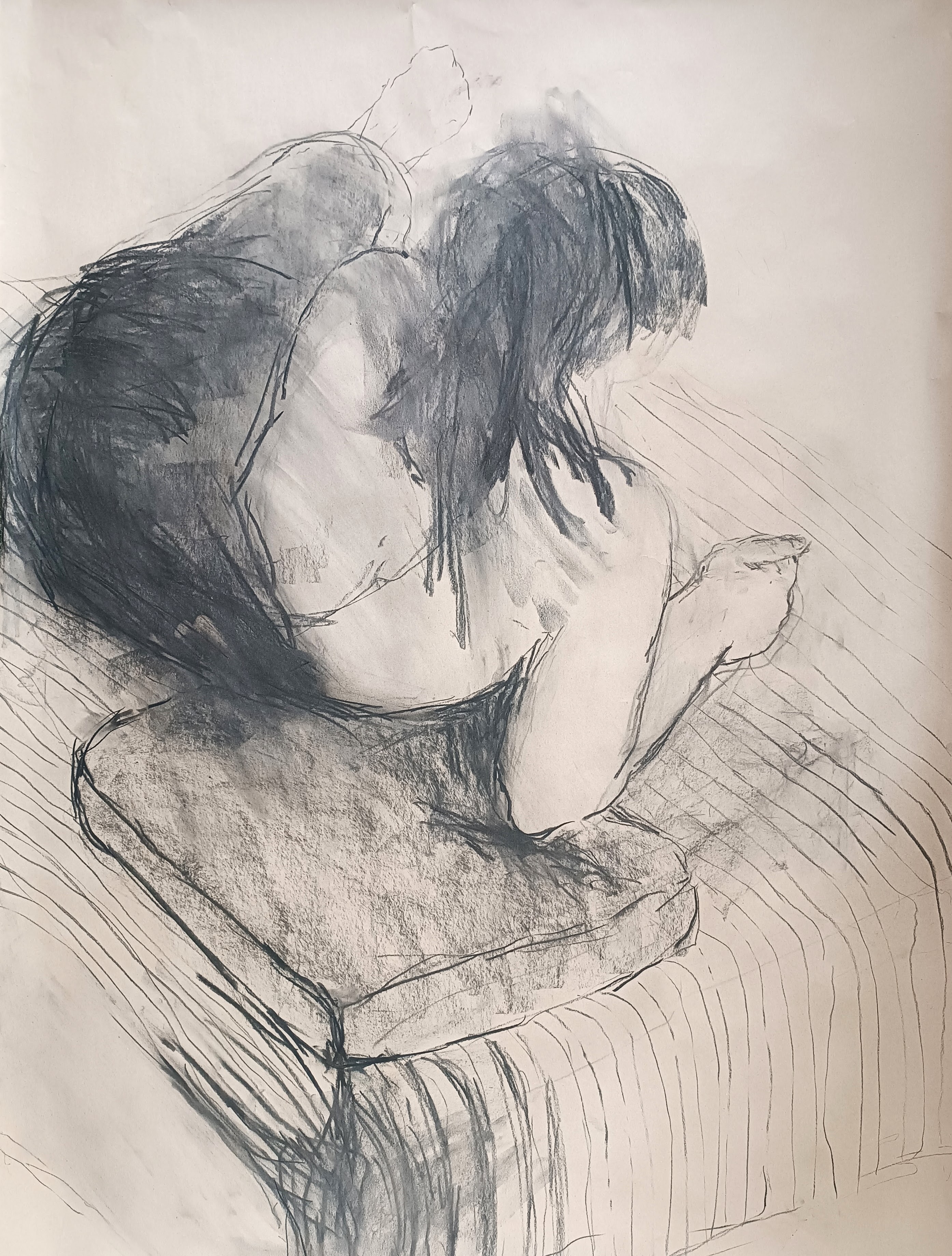 figure in 35 min / charcoal drawing / A1
