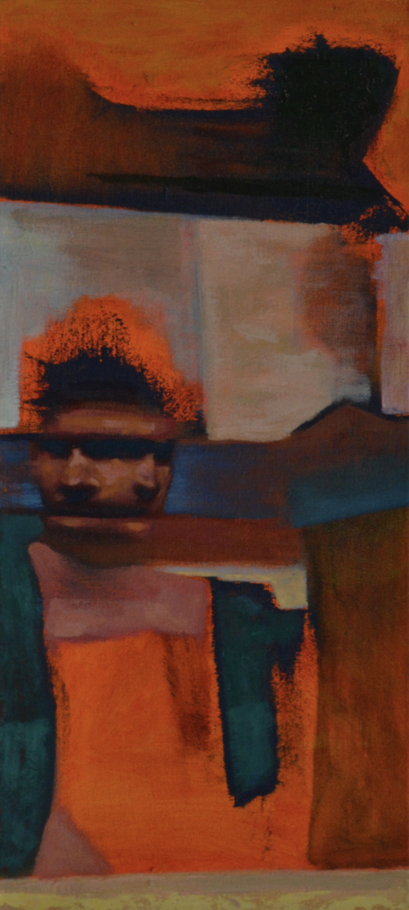 shadow grabber 3. oil on canvas 9"x20"