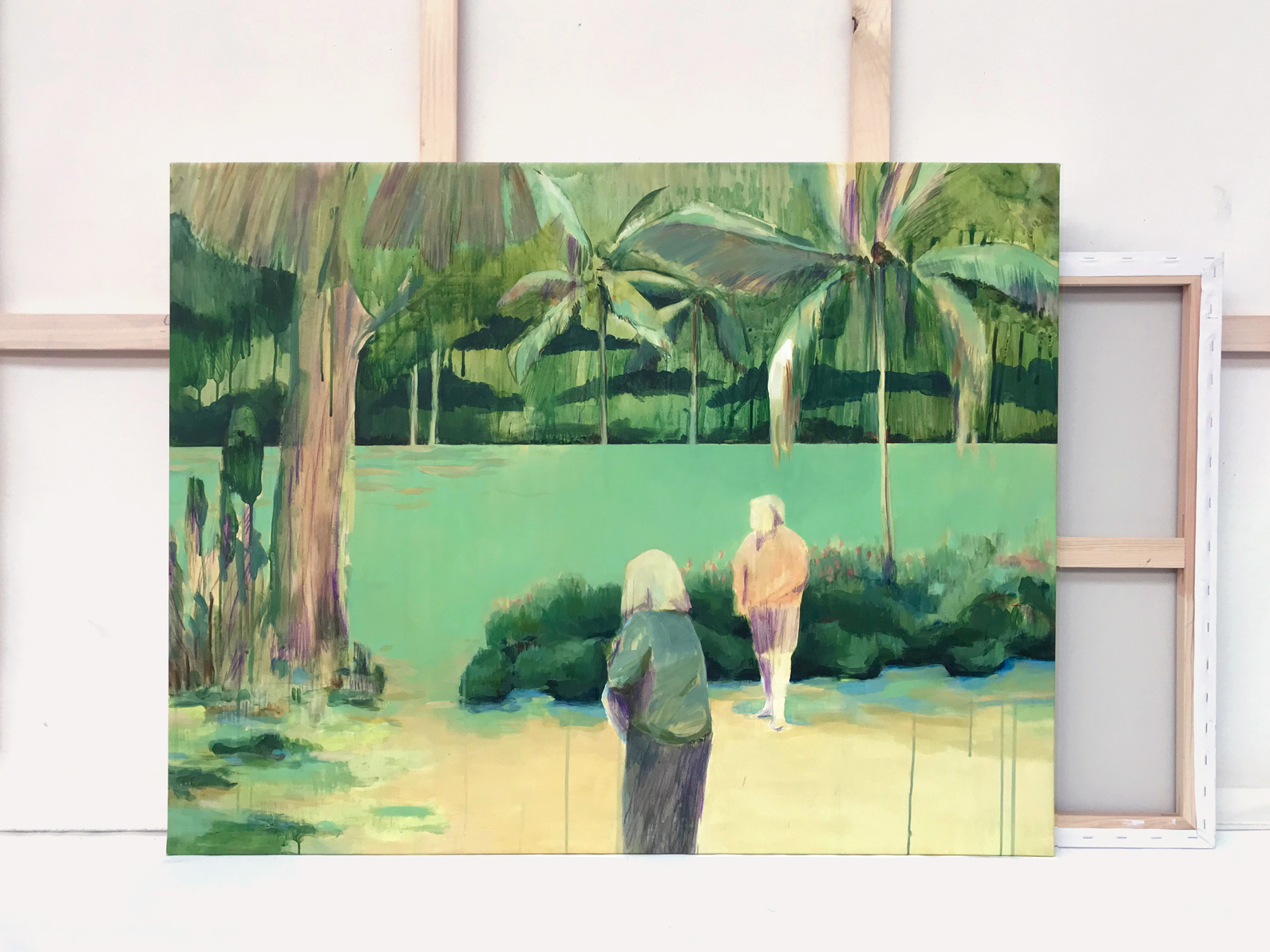 &lsquo;Les Passeuses&rsquo; &ndash; Acrylic on Canvas &ndash; 93 x 118 cm