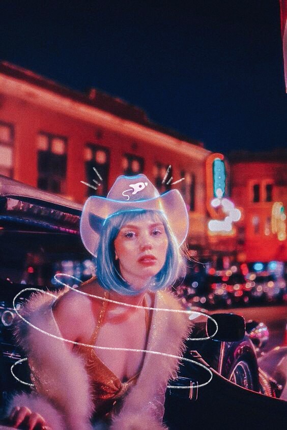 glow cowgirl hat