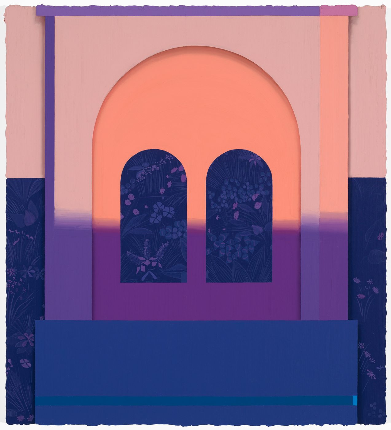 Cloister 6, Pale Sunrise, 2023, oil on linen, 22 x 20 inches