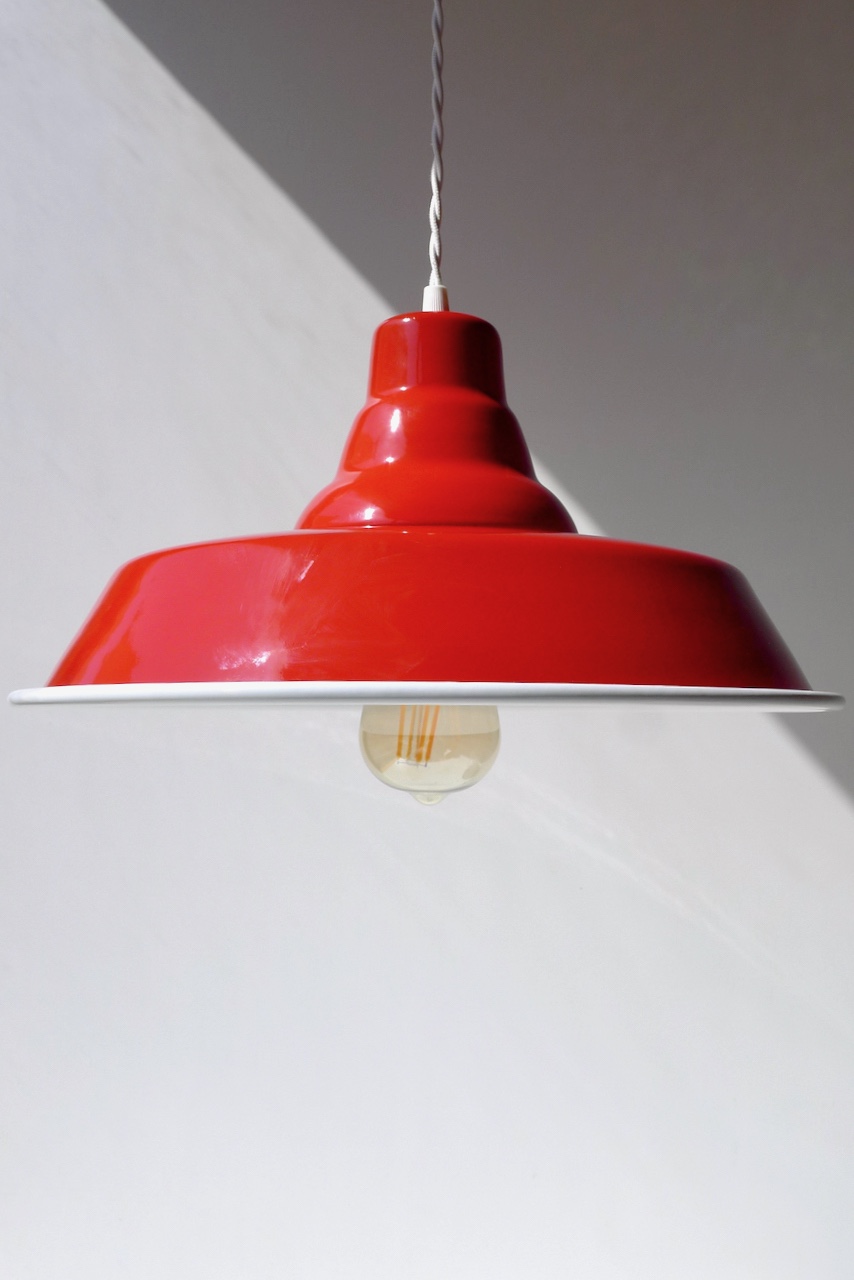 industrial in red w/ white brim