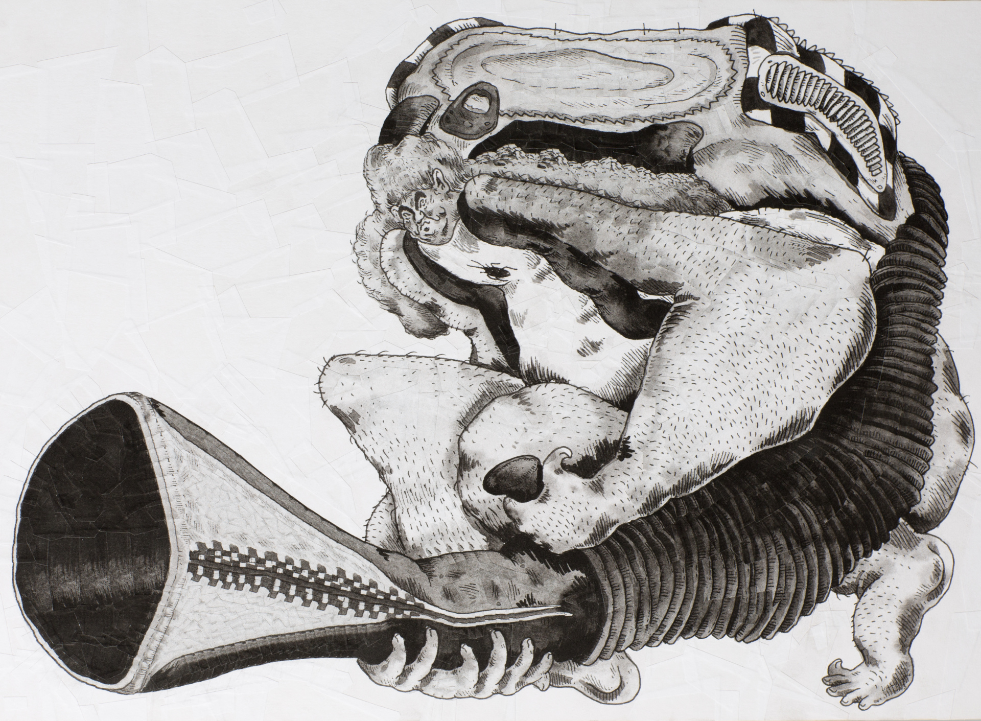 Leaf Blower with Dillon Froelich, 2013, 16.5 x 11.5 inches