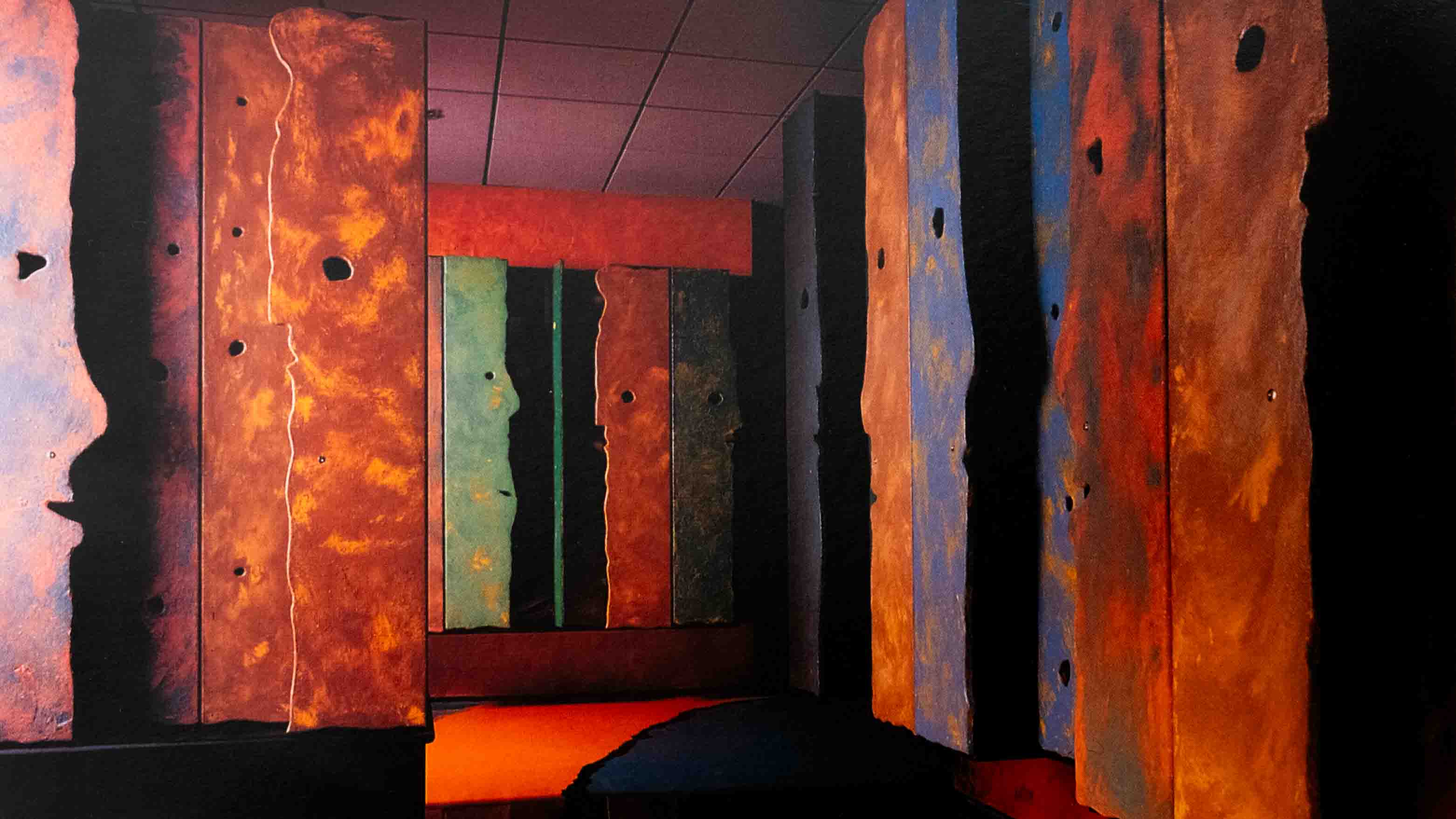 Gaetano Pesce, 1994 tbwa/chiat/day, face portrait locker doors, image from Graphic magazine