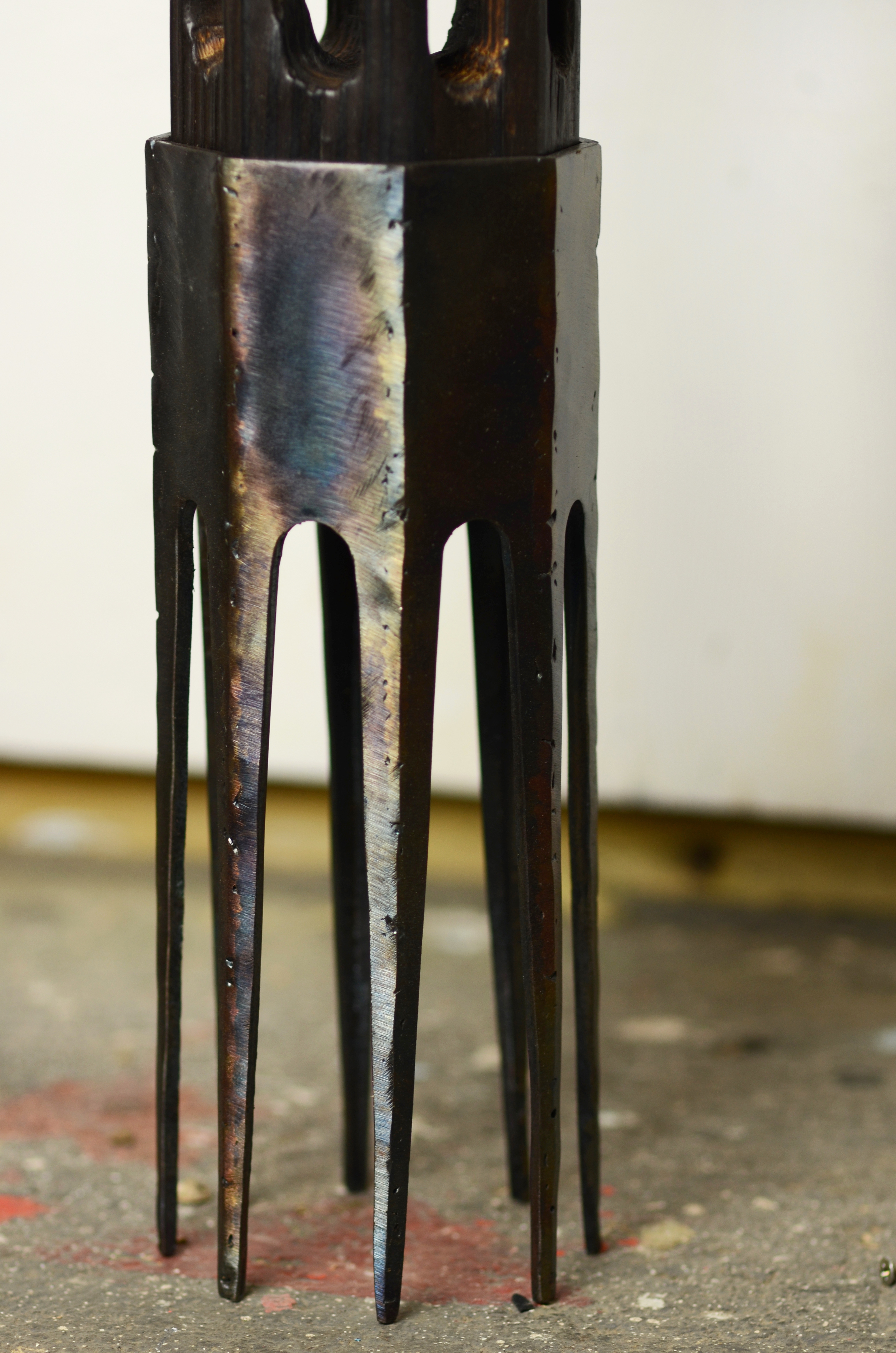 Akropolis, 2021. Wood, steel, plastic. 245cm Milo Kester