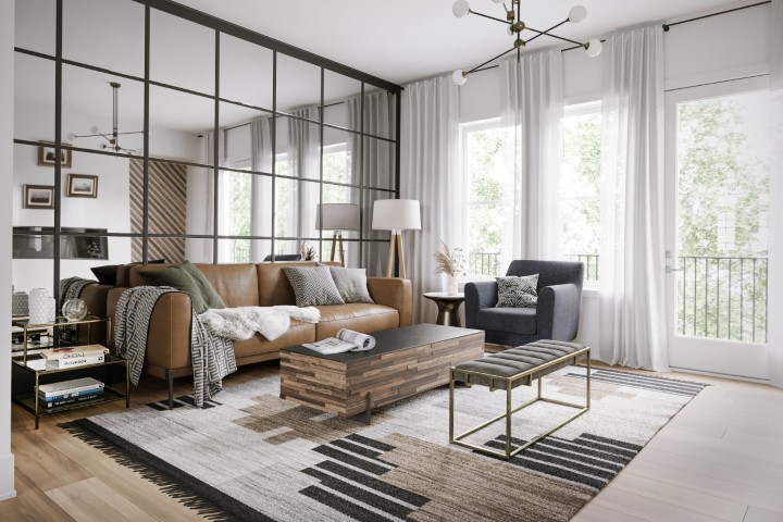 Vue réaliste en 3D pour projet de décoration stylisée