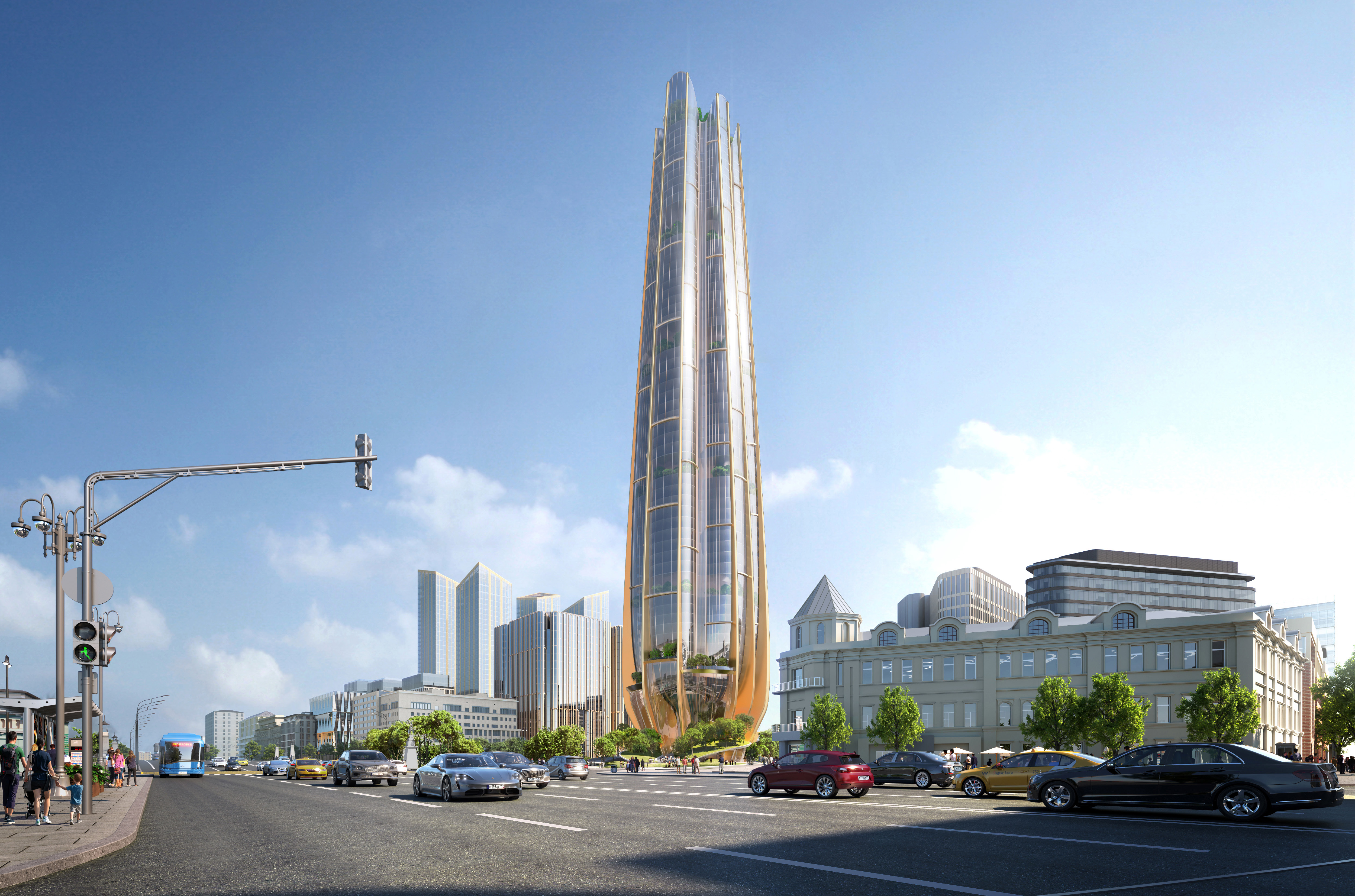 “Blooming Petals” Rendering Street View @architectural illustration & cg
