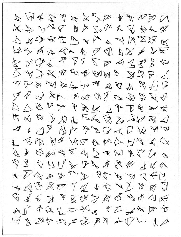 Original computer drawing by Georg Nees