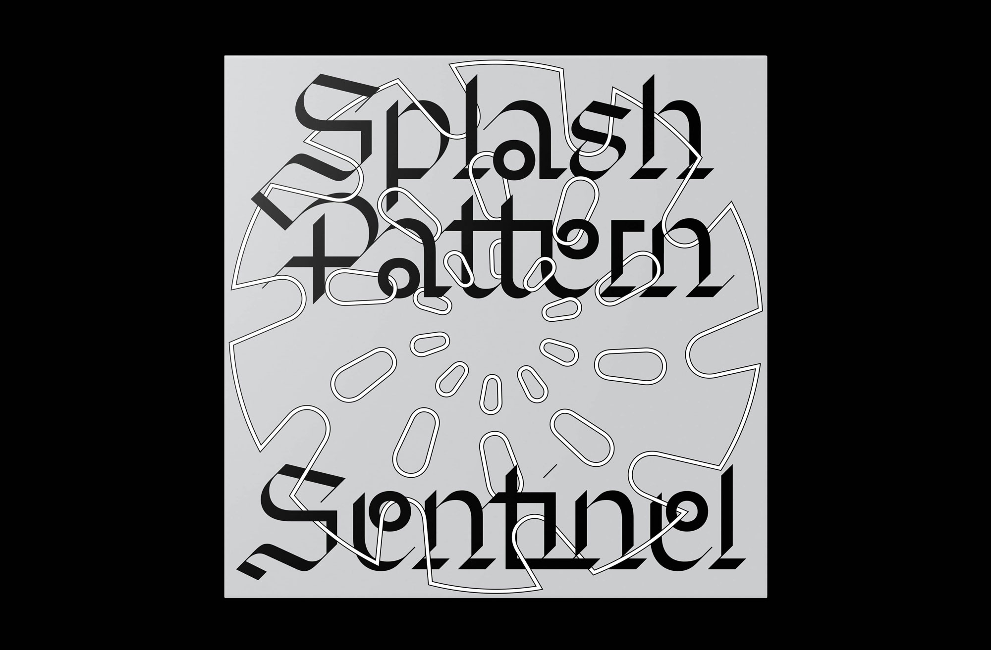 Splash Pattern –&nbsp;Sentinel (2021), custom lettering and record artwork