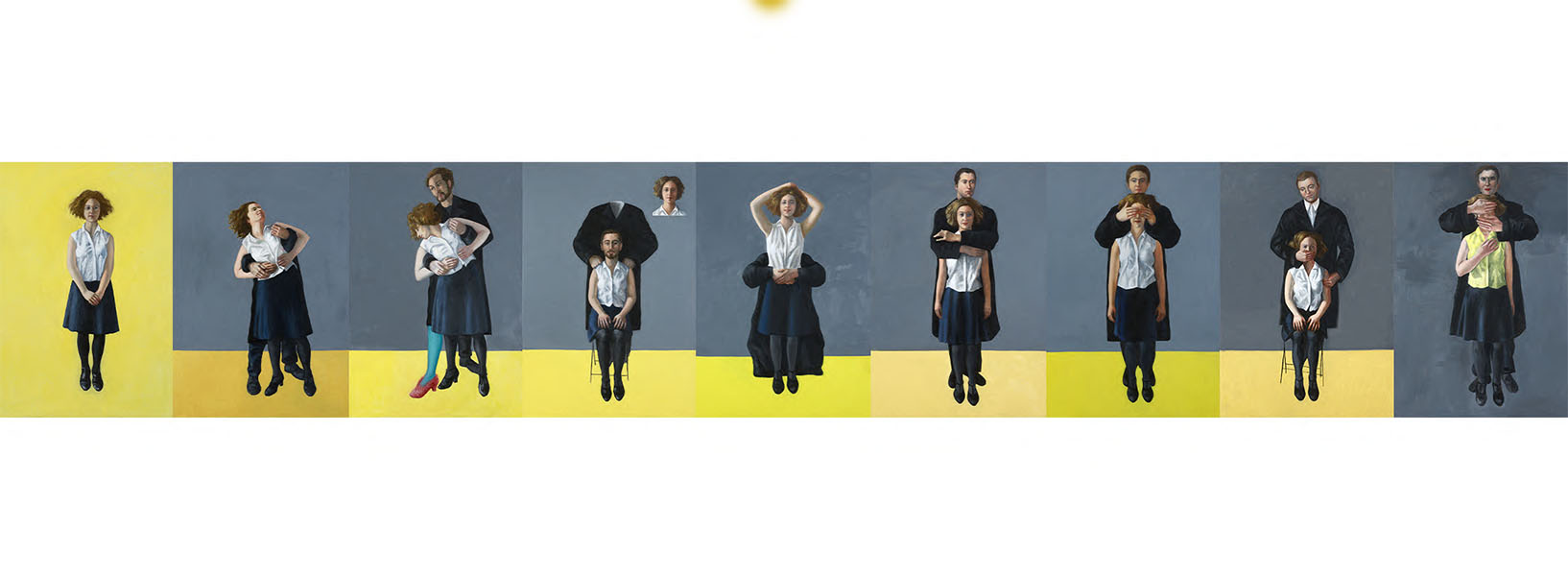  REPORTAGE 1/9   2023 olio su tela cm 130x1170