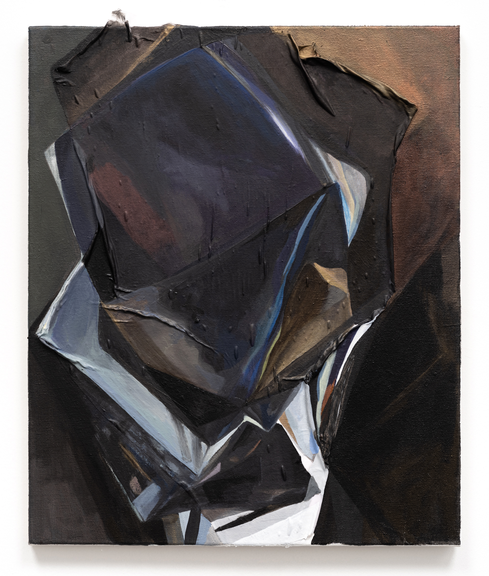 Homage, 2021, 24 x 20 in, Acrylic and fabric on canvas