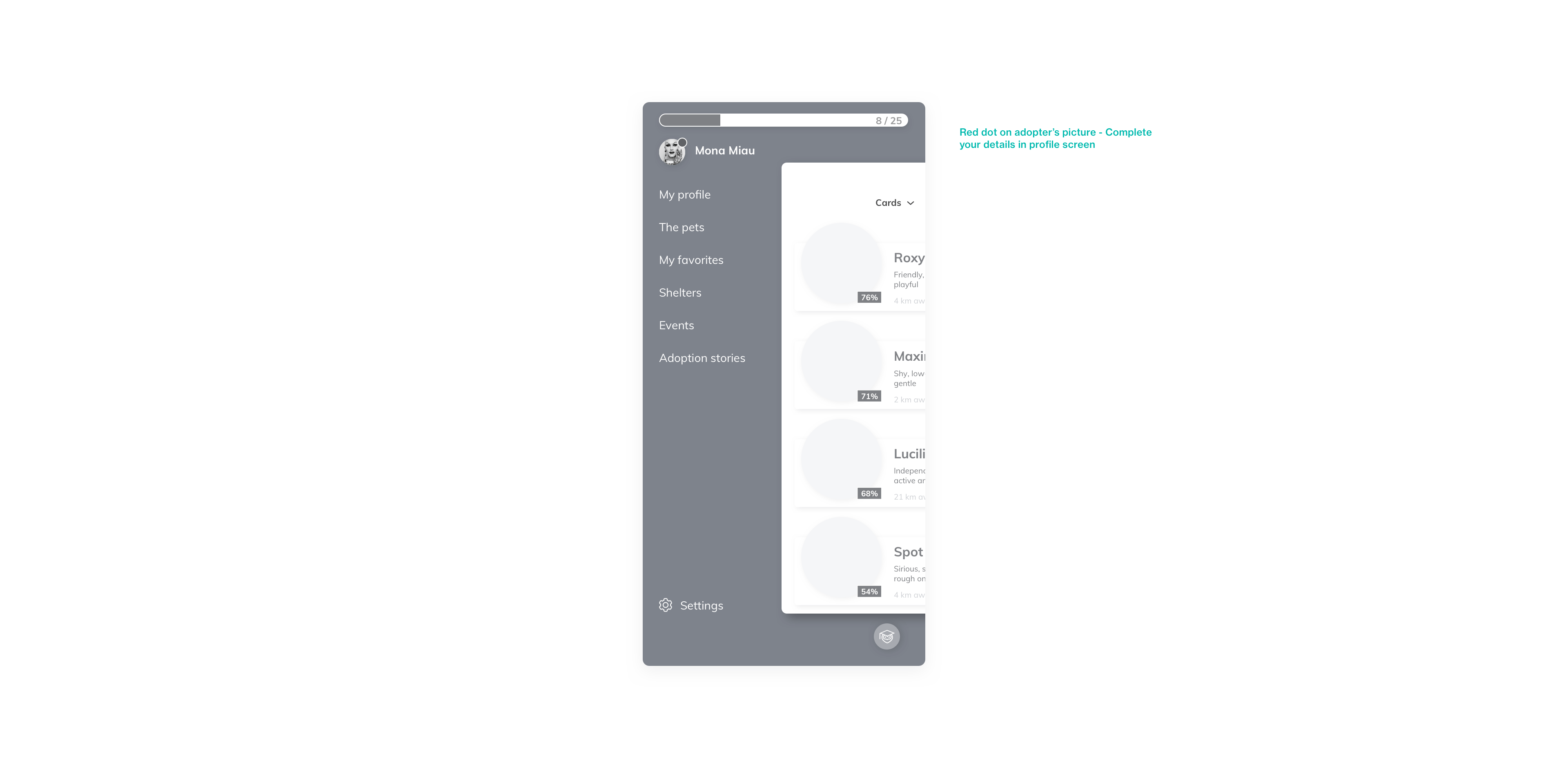 Settings page.