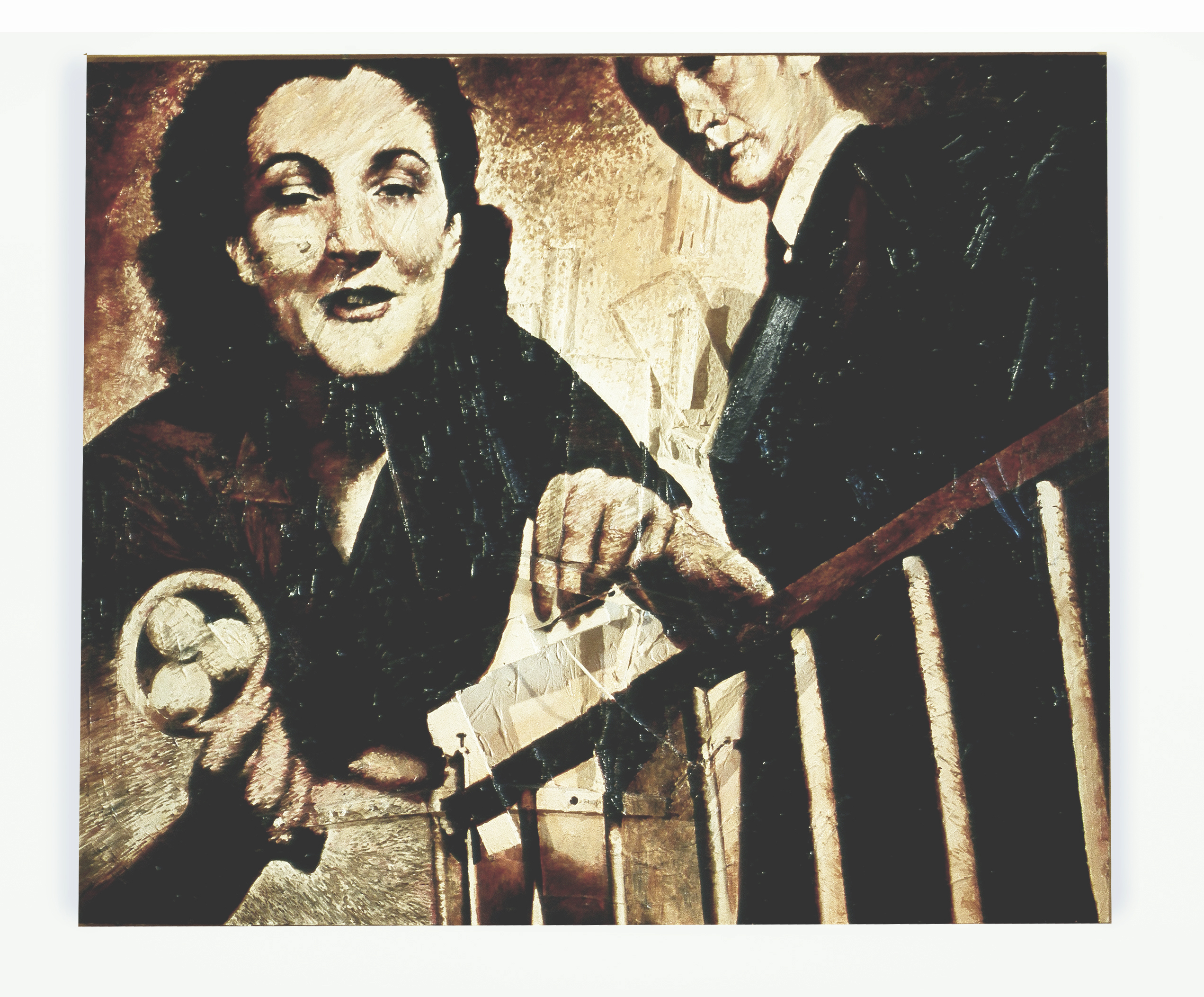 Untitled, 1989. Wood, metal, synthetic polymer paint impasto and oil on canvas, 152 x 180 cm. Photograph: Jeff Busby.