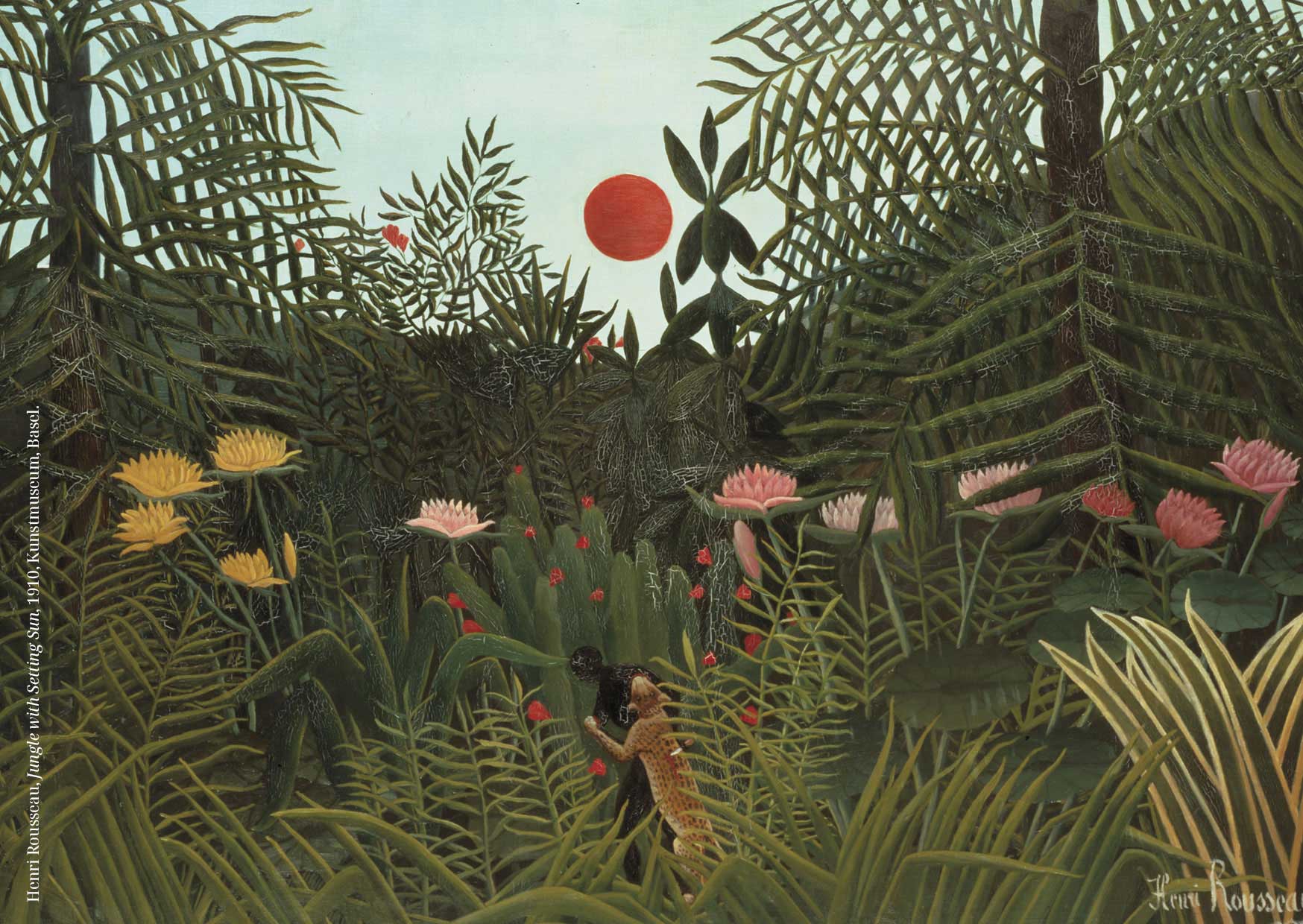 Henri Rousseau, Jungle with Setting Sun