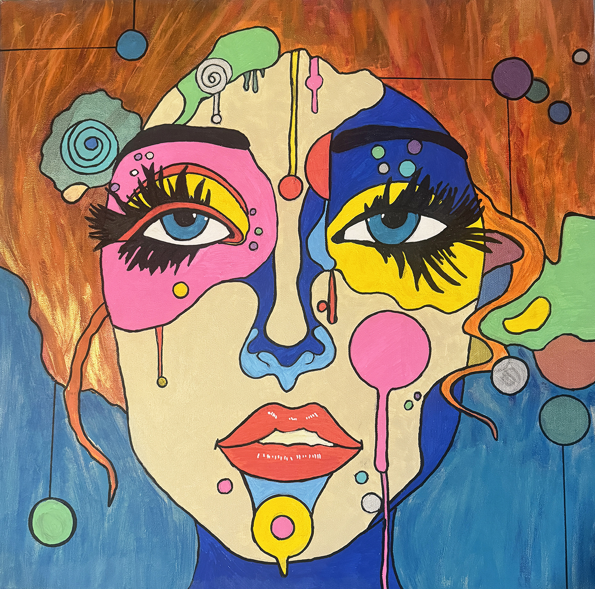 Acrylic on canvas titled 'Strong Woman 2' by Tona Pearce Myers