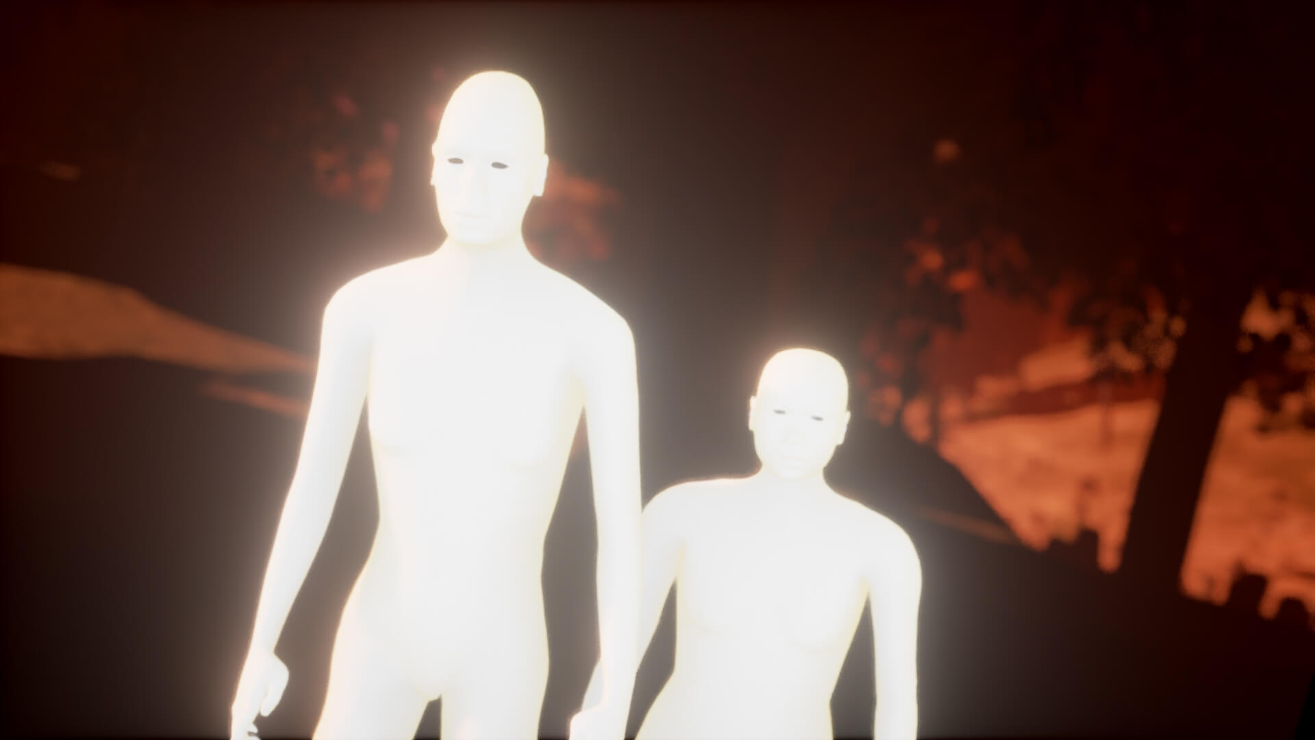 Please video still – cinematic framing inside a synthetic landscape