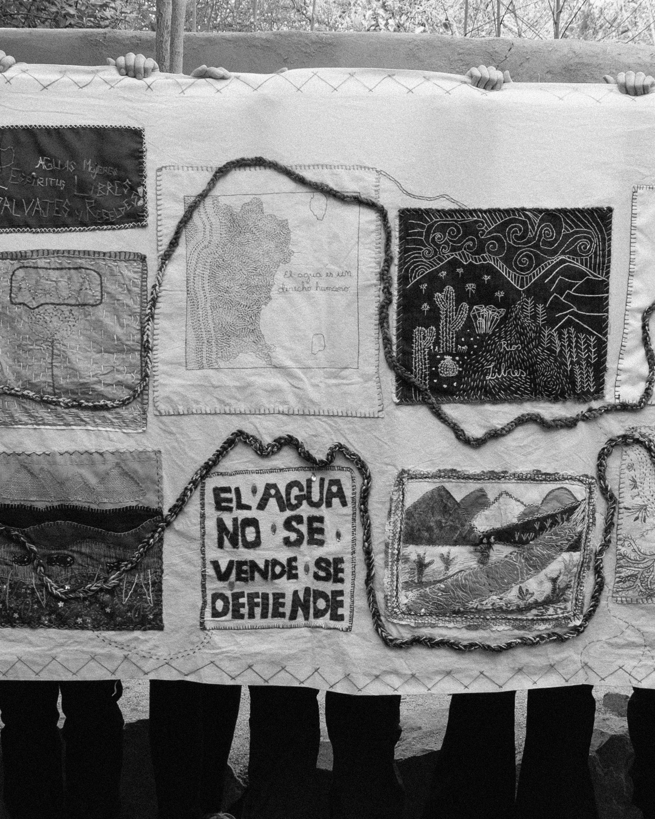 Sección de textil acerca del agua de la Asamblea Textil del Elqui