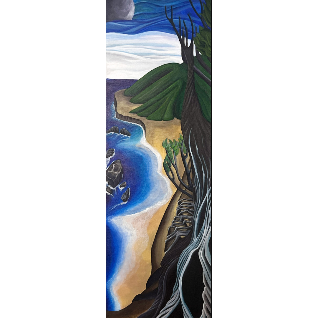 Acrylic on canvas titled 'Origins' by Malinda Hermansen