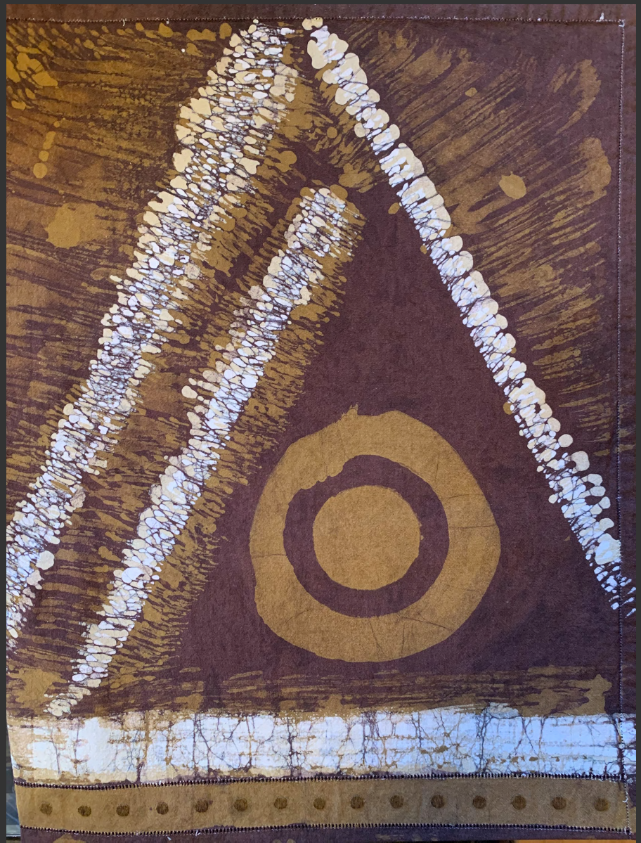 Batik titled 'Middle Passenger Memoir' by Mildred Thompson