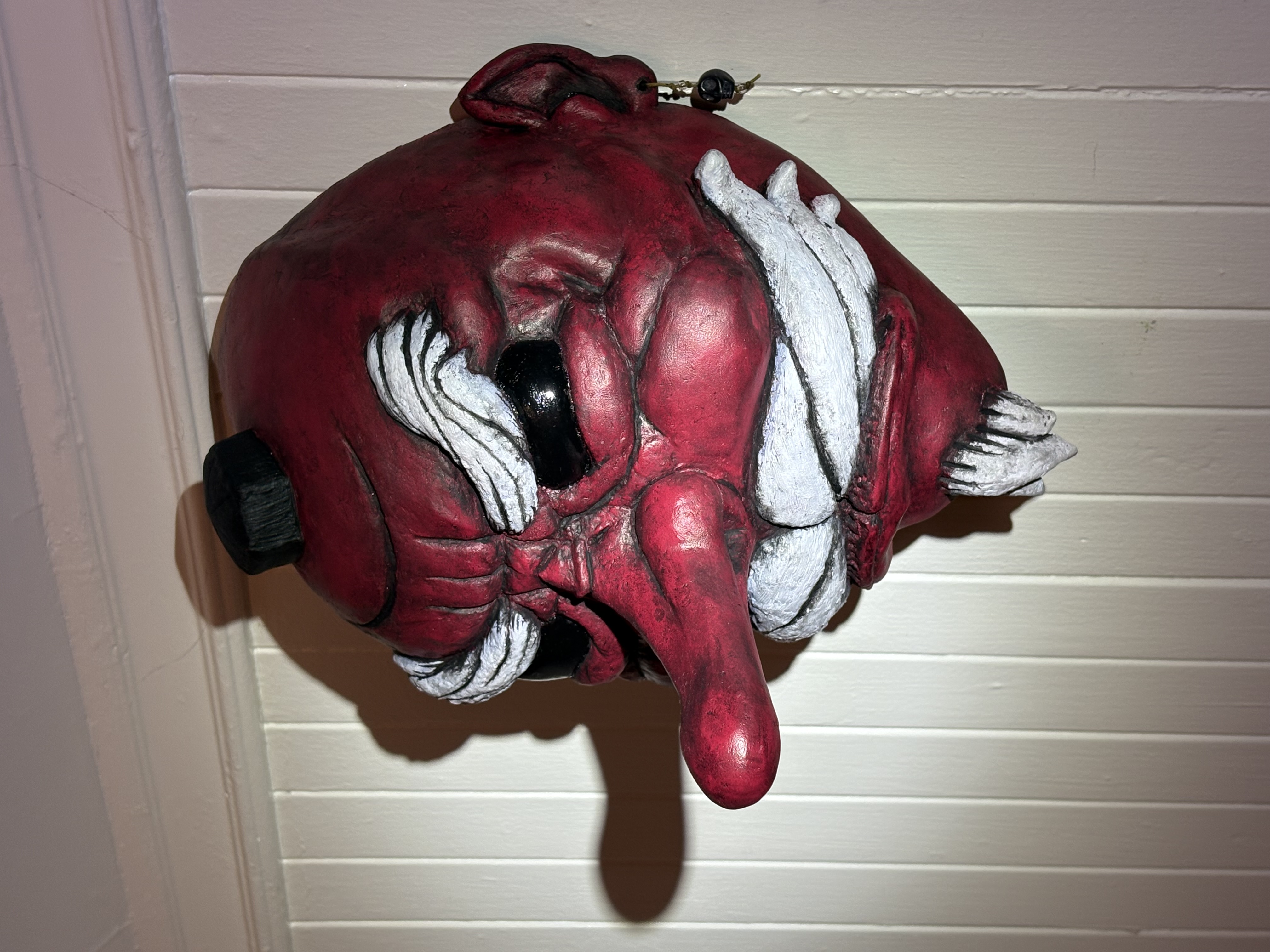 Paper Mache Clay sculpture titled 'Tengu' by Daniel Iturralde