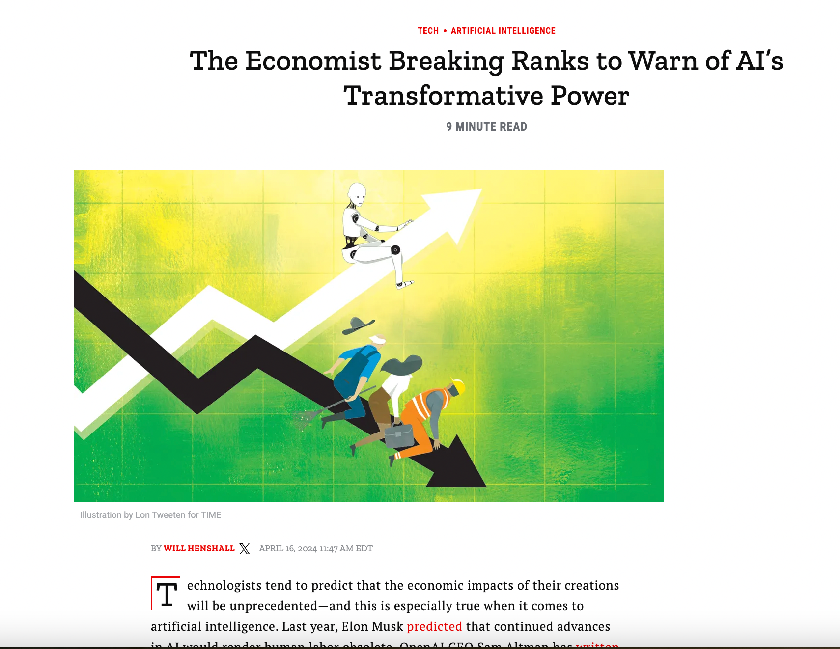Read Economist AI Transformation Article