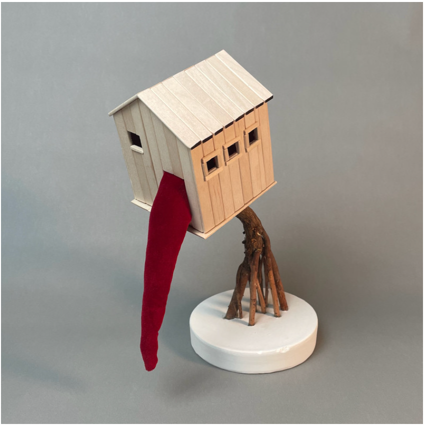 Figure painting titled 'The Man in Orange' by Michael Brennan