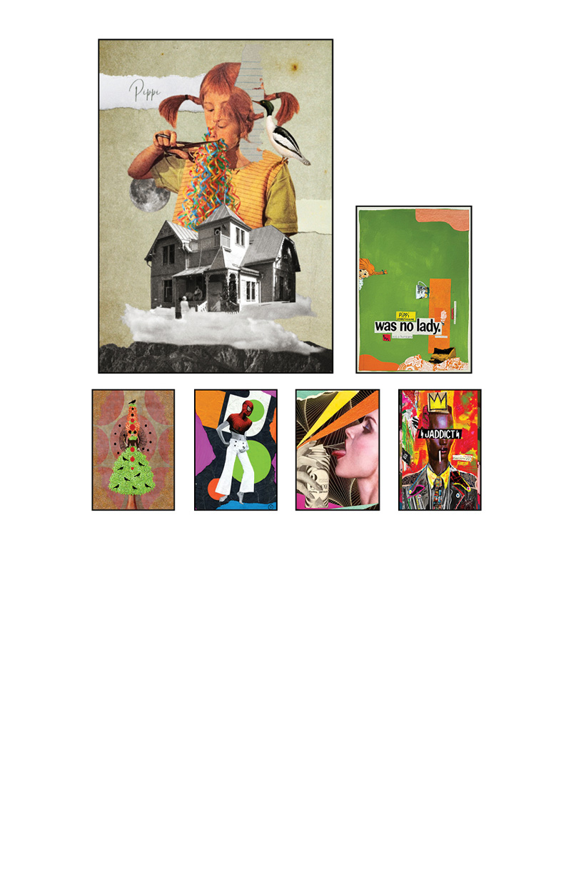 1 - Jessica Incerti Telani , Italie @jit.f 2 - Alexandra Barrantes , Royaume-Uni / Colombie @alexwanderlust27 3 - Daria Beer , Canada / Pologne @dbcreative_collage 4 - Alessandra Faleggi , Italie @lalediponte 5 - Marcy McChesney , USA @marcyemcchesney 6 - JADDICT , France @jaddictcreations