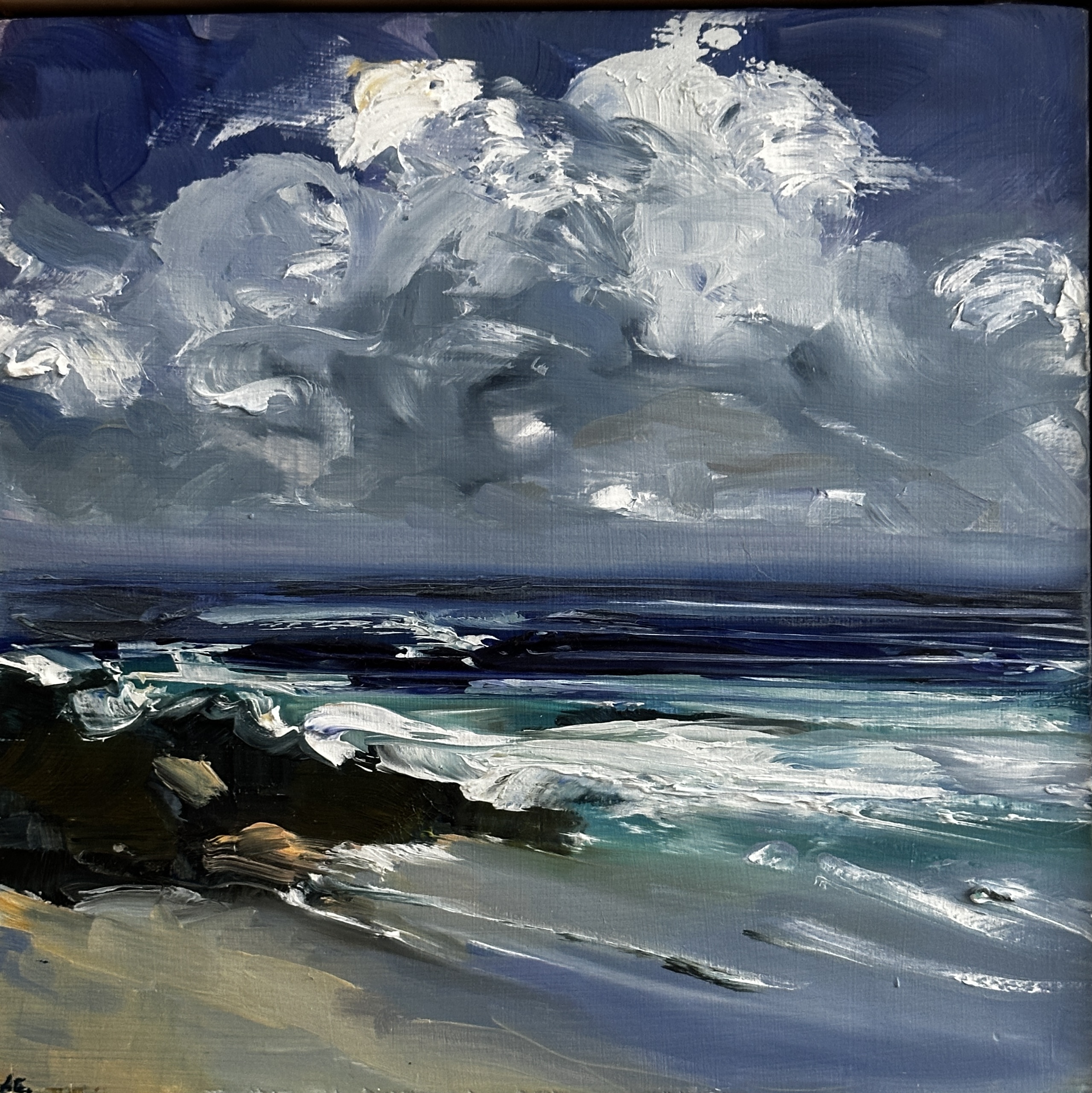 'Deadman's Beach' (2024) 20cm x 20cm Oil on canvas SOLD