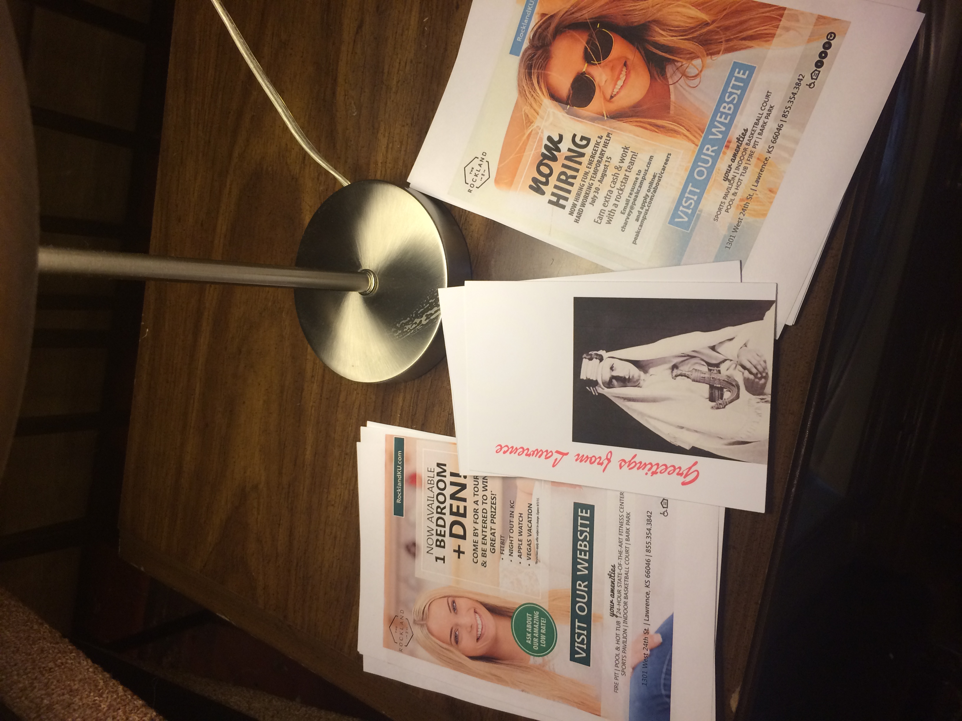 Left this card in Lawrence, Kansas. Left them at this fabulous coffee shop called the Java break.